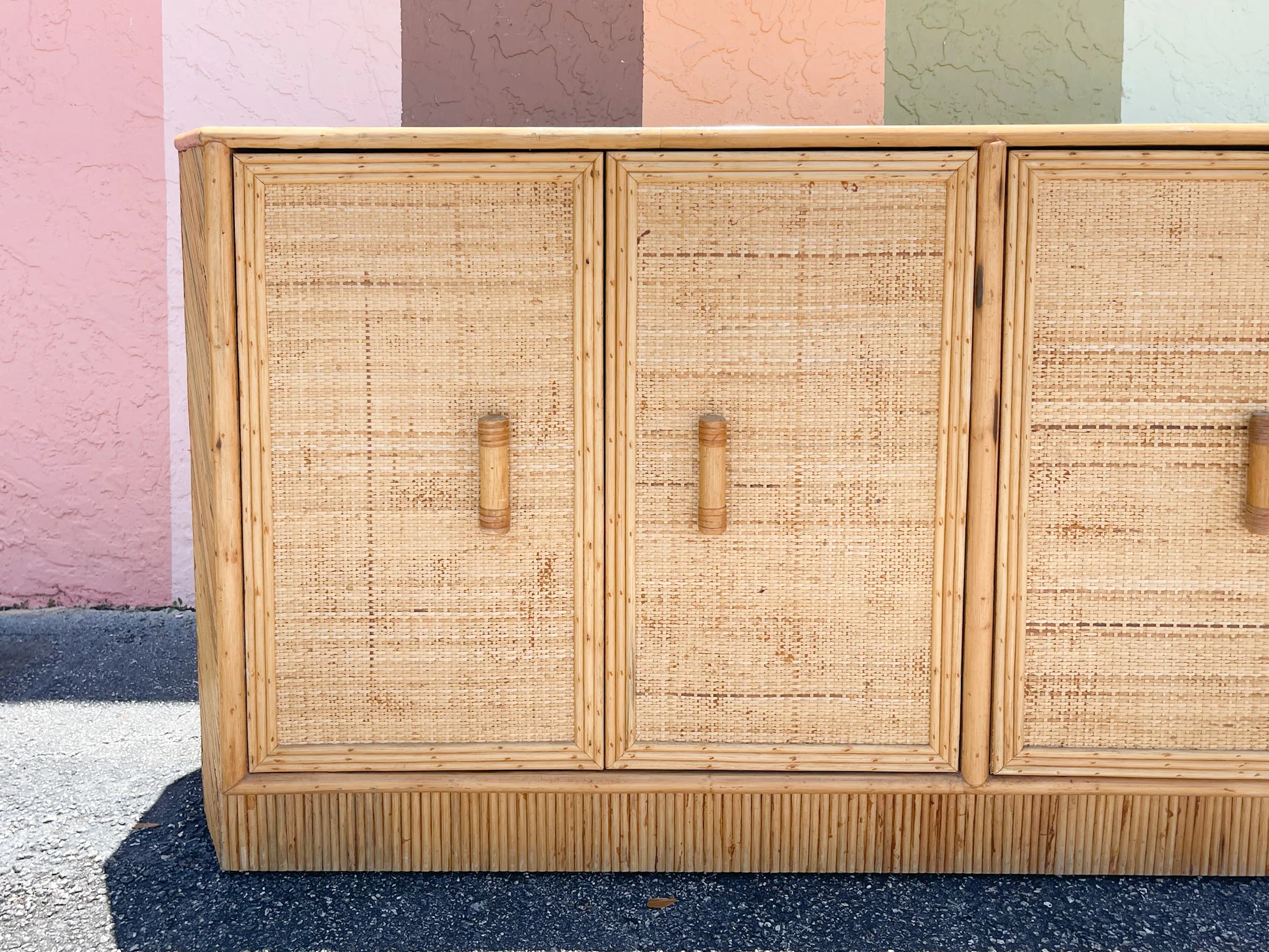 Island Style Rattan Wrapped Credenza - Image 2