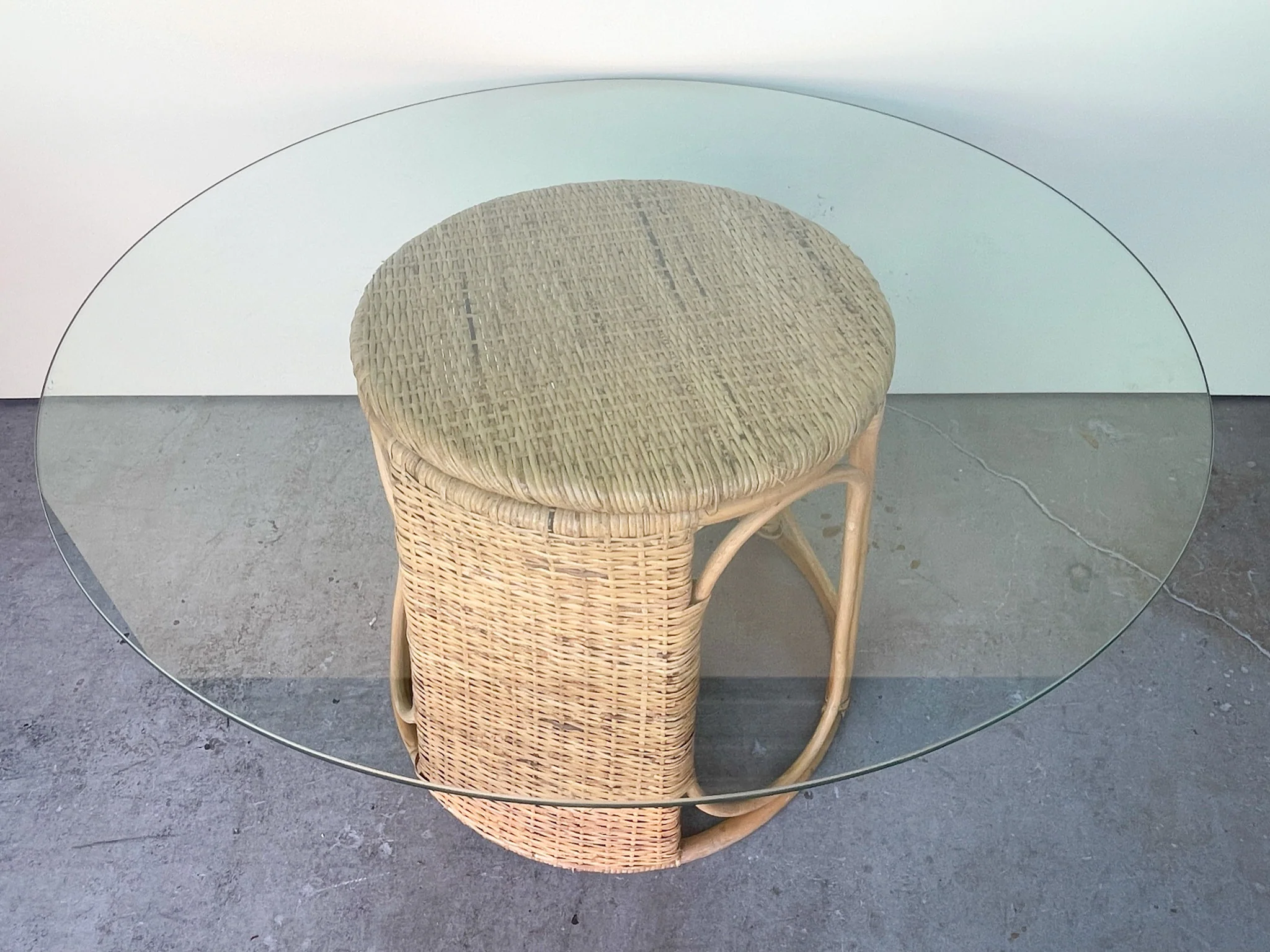 Island Style Rattan Wrapped Dining Table - Image 2