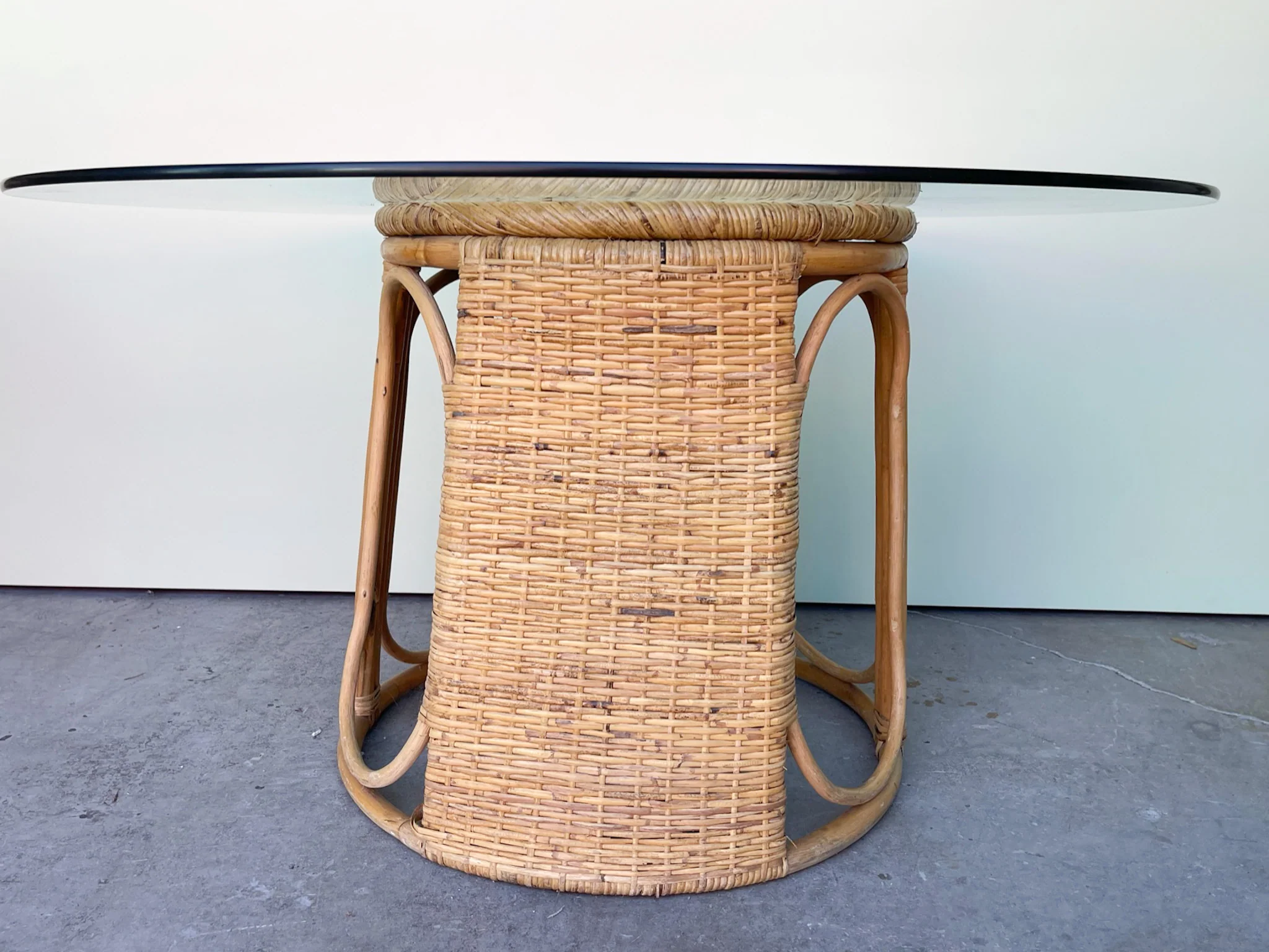 Island Style Rattan Wrapped Dining Table - Image 6