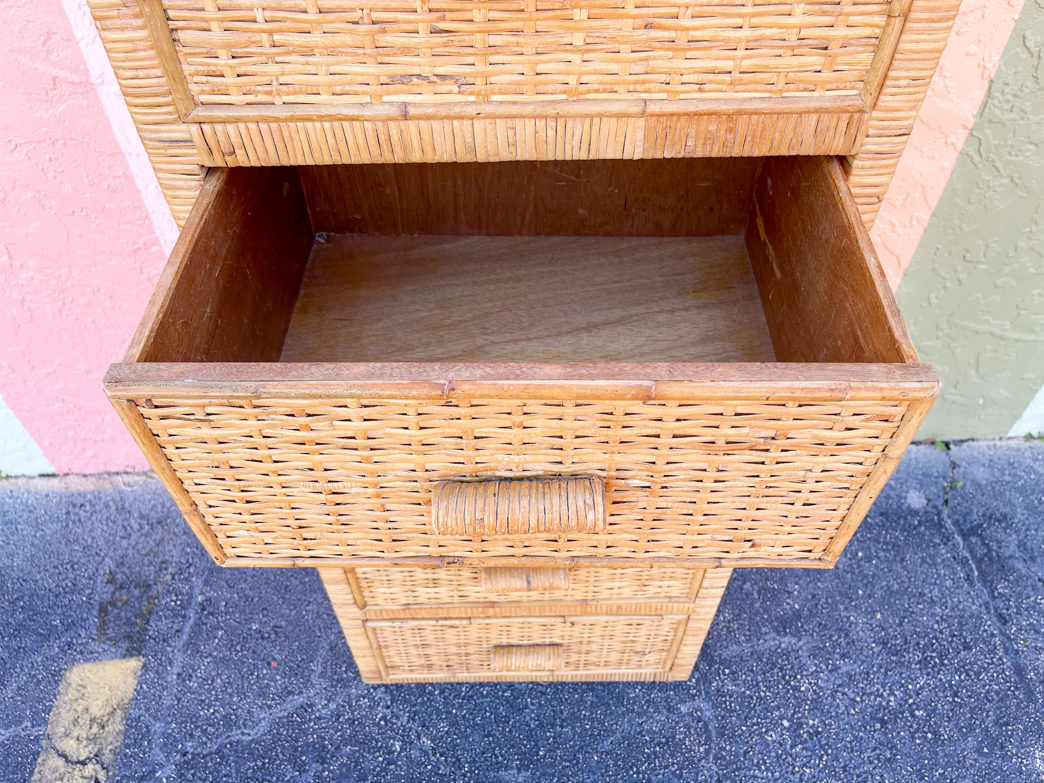 Island Style Rattan Wrapped Lingerie Chest - Image 6