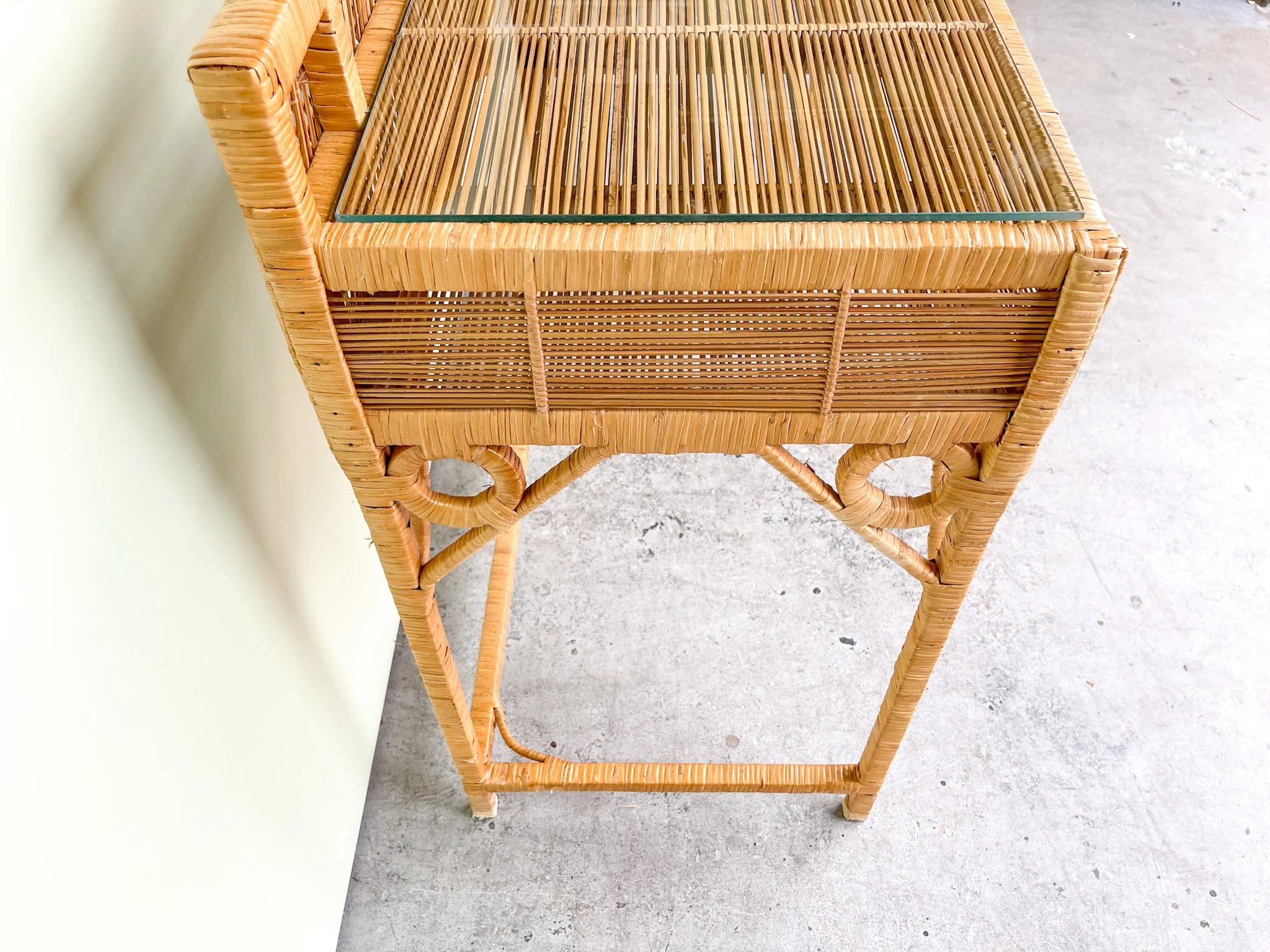 Island Style Rattan Writing Desk - Image 4