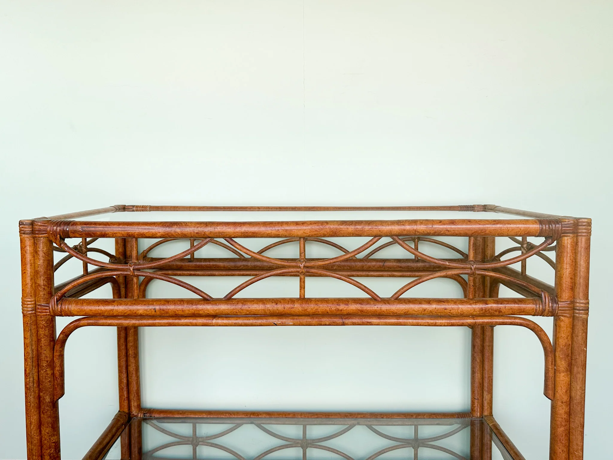 Island Style Tortoiseshell Rattan Console - Image 7