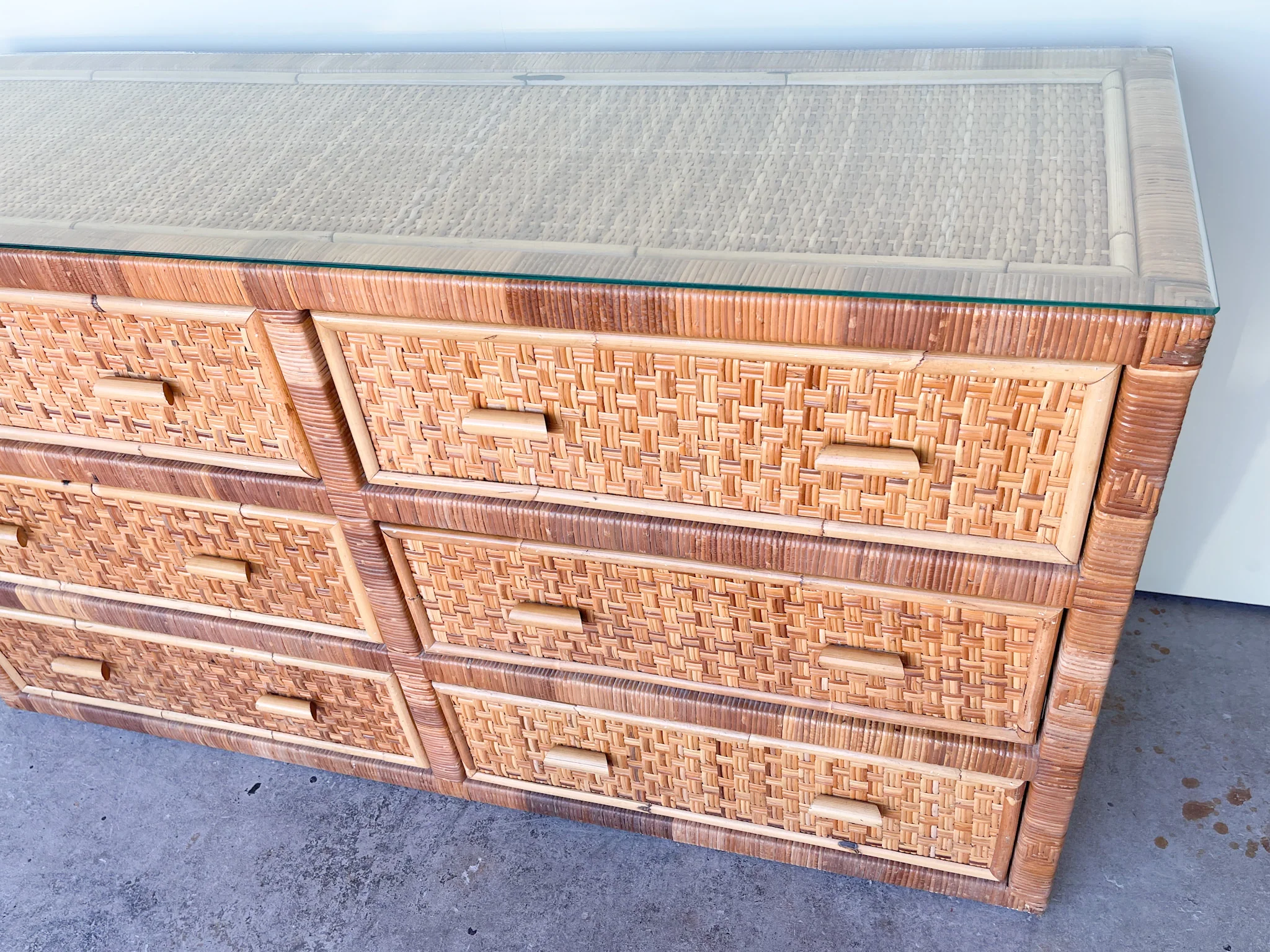 Island Style Woven Rattan Dresser - Image 7