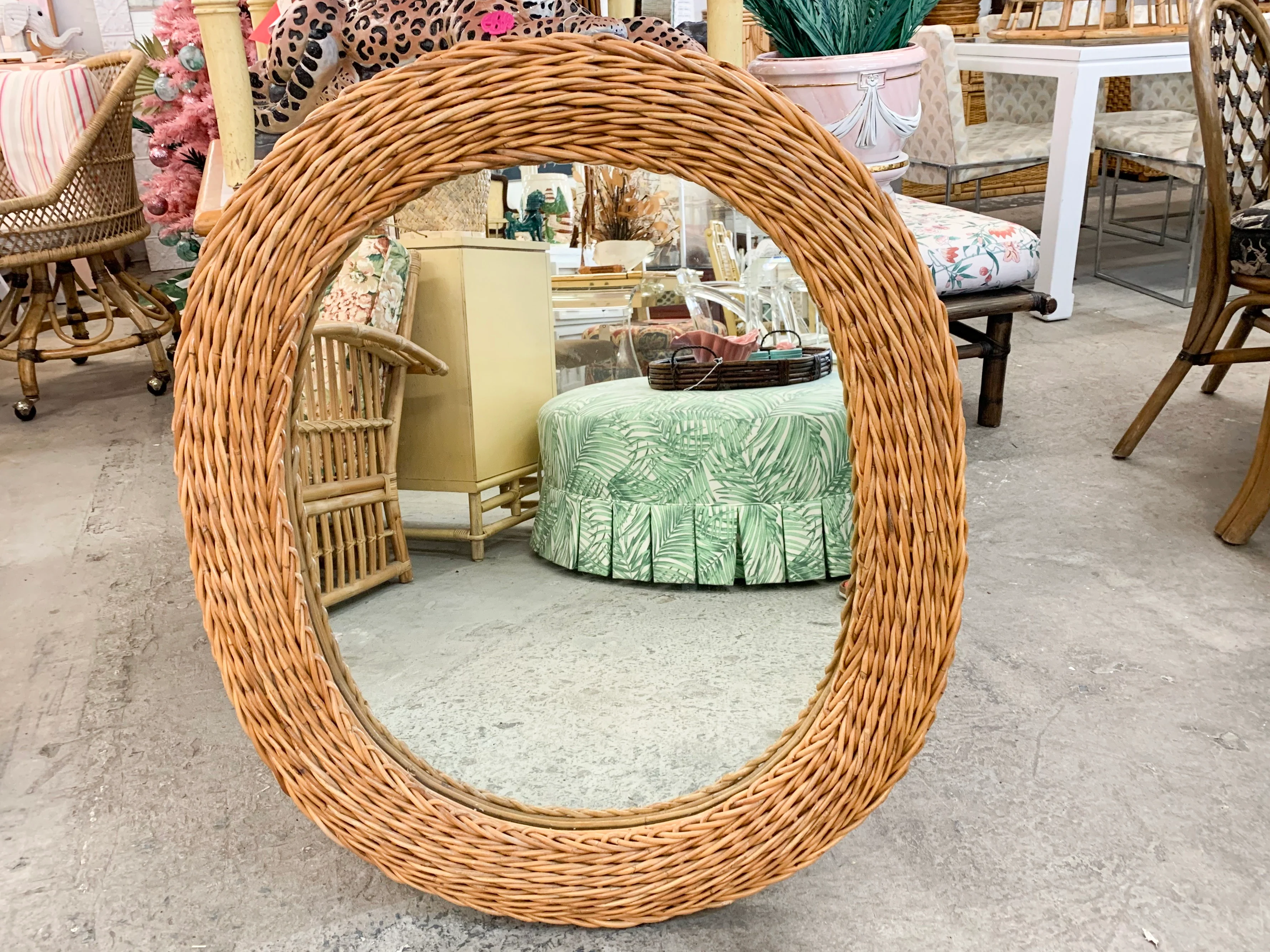 Warehouse Wednesday Sale: Island Style Woven Rattan Mirror - Image 5