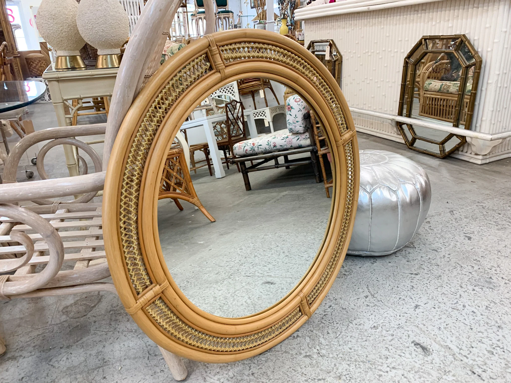 Islandy Round Rattan Mirror - Image 3
