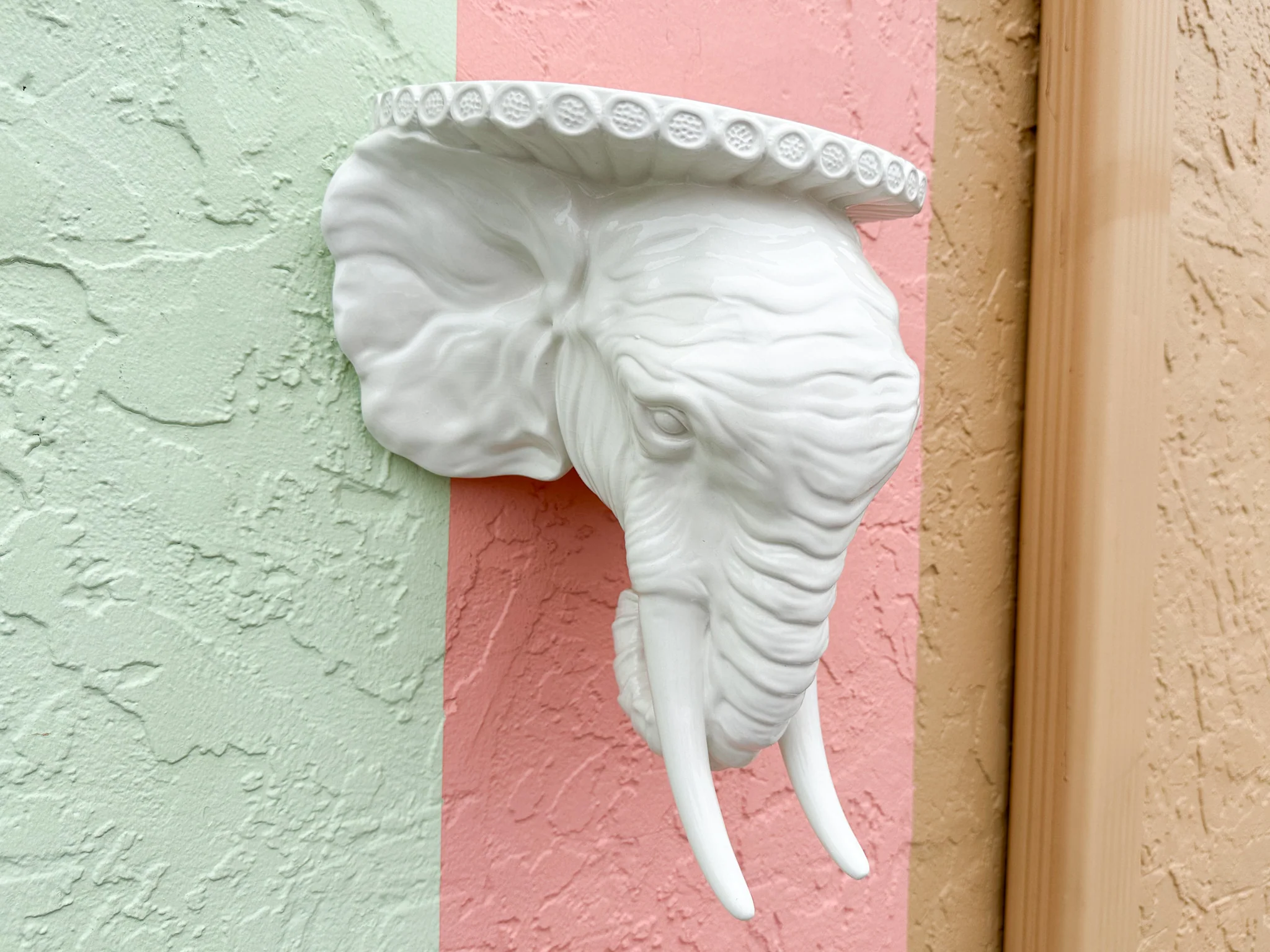 Kips Bay Italian Ceramic Elephant Shelf - Image 2