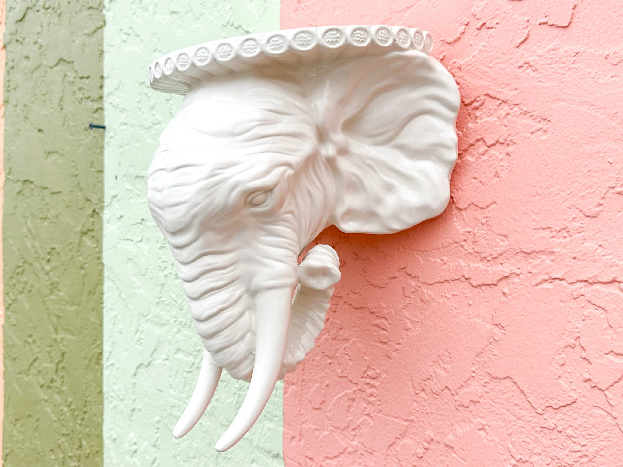 Kips Bay Italian Ceramic Elephant Shelf - Image 6