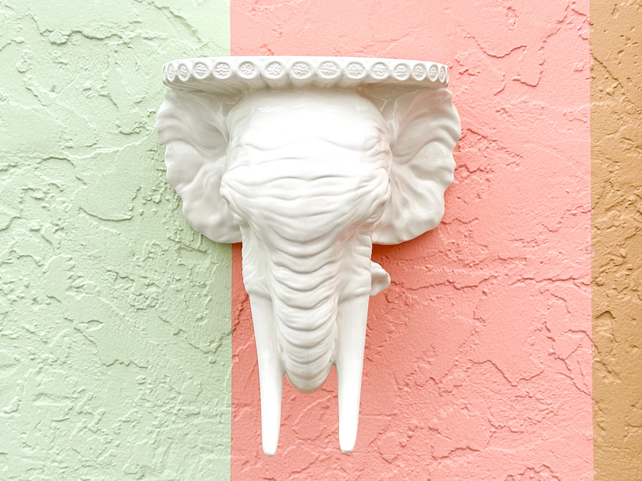 Kips Bay Italian Ceramic Elephant Shelf - Image 8