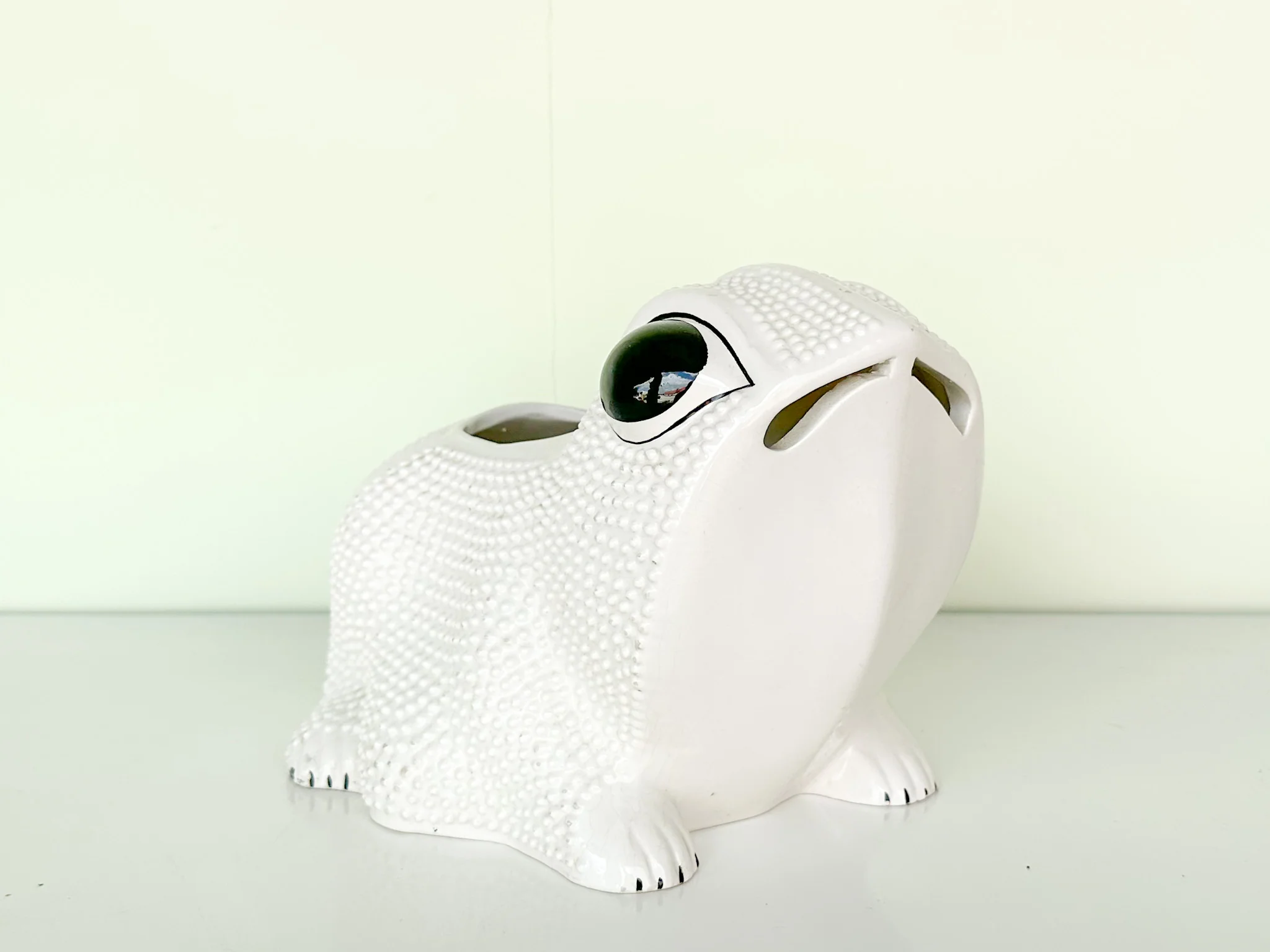 Italian Hobnail Frog Cachepot - Image 2