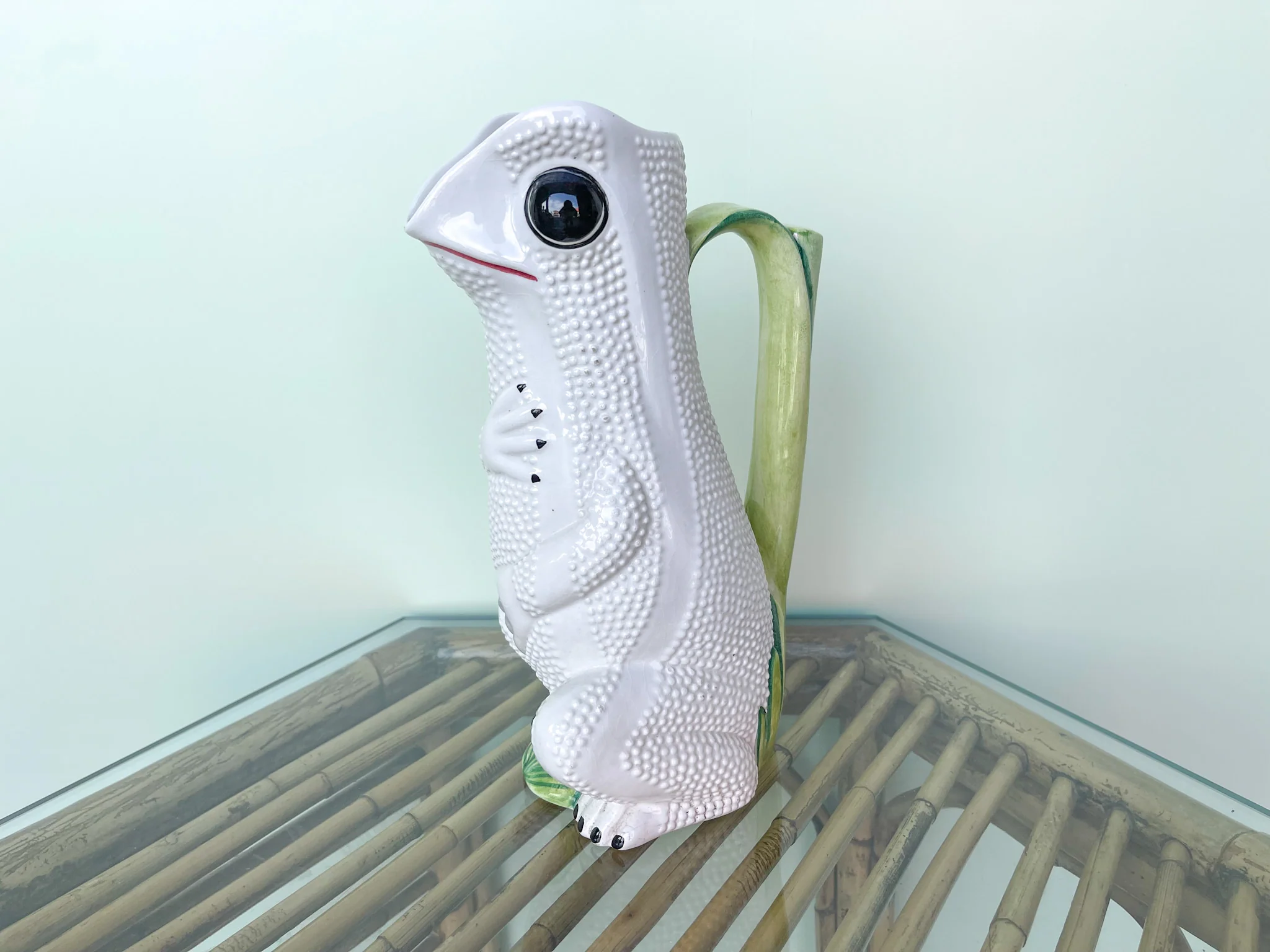 Italian Hobnail Frog Pitcher - Image 2