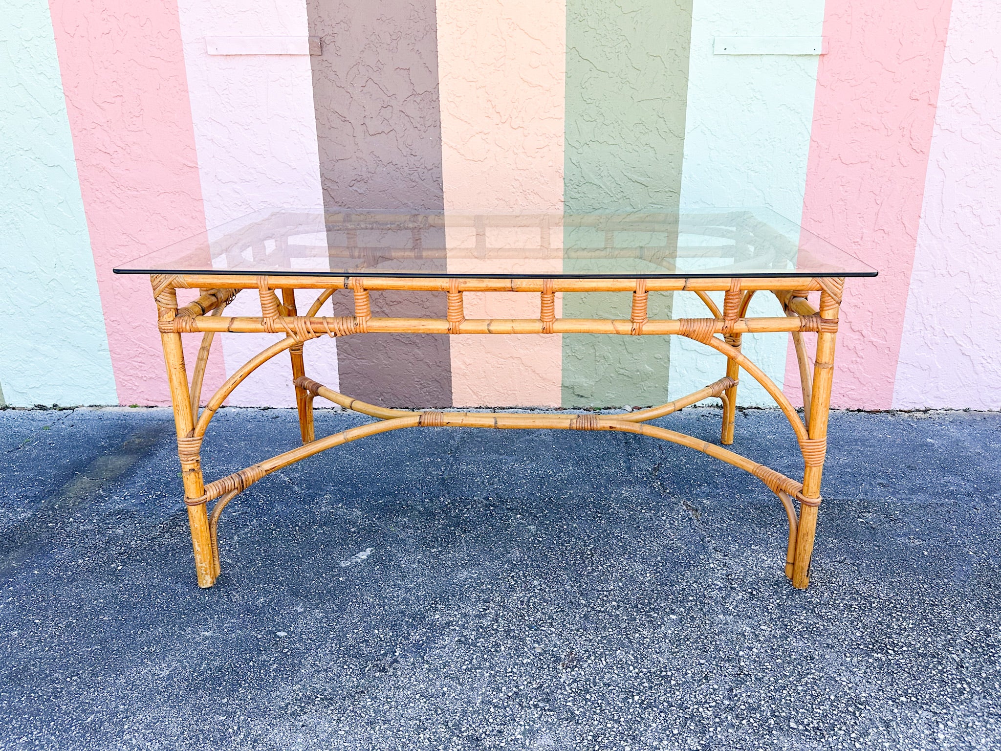 Italian Rattan Dining Table - Image 12