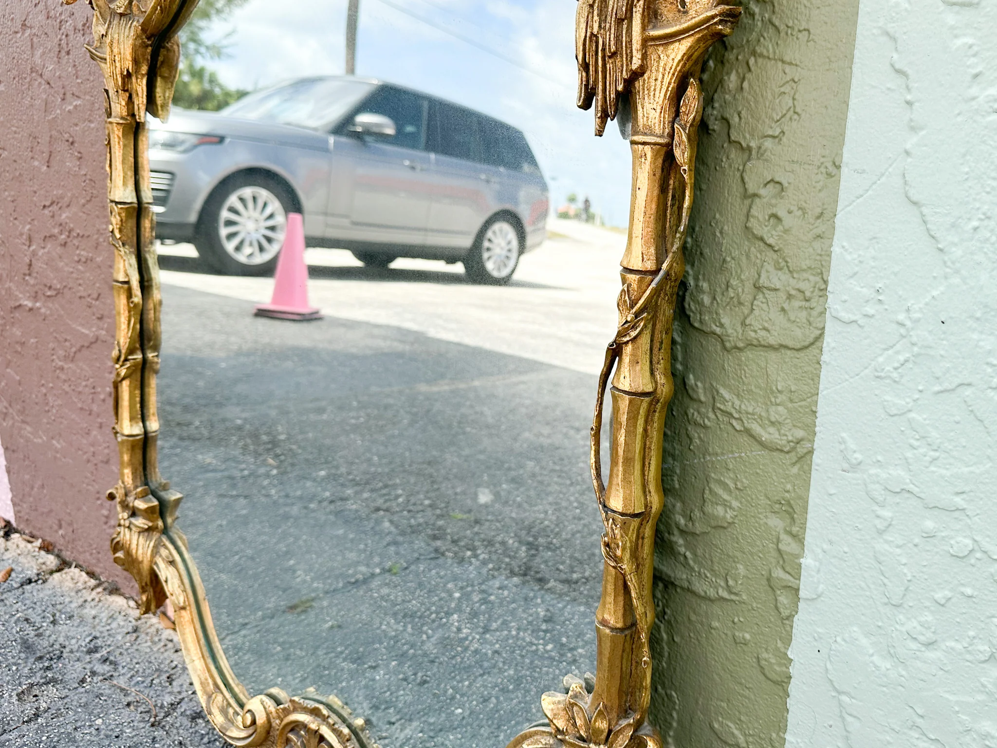 Italian Wood Carved Pagoda Mirror - Image 4