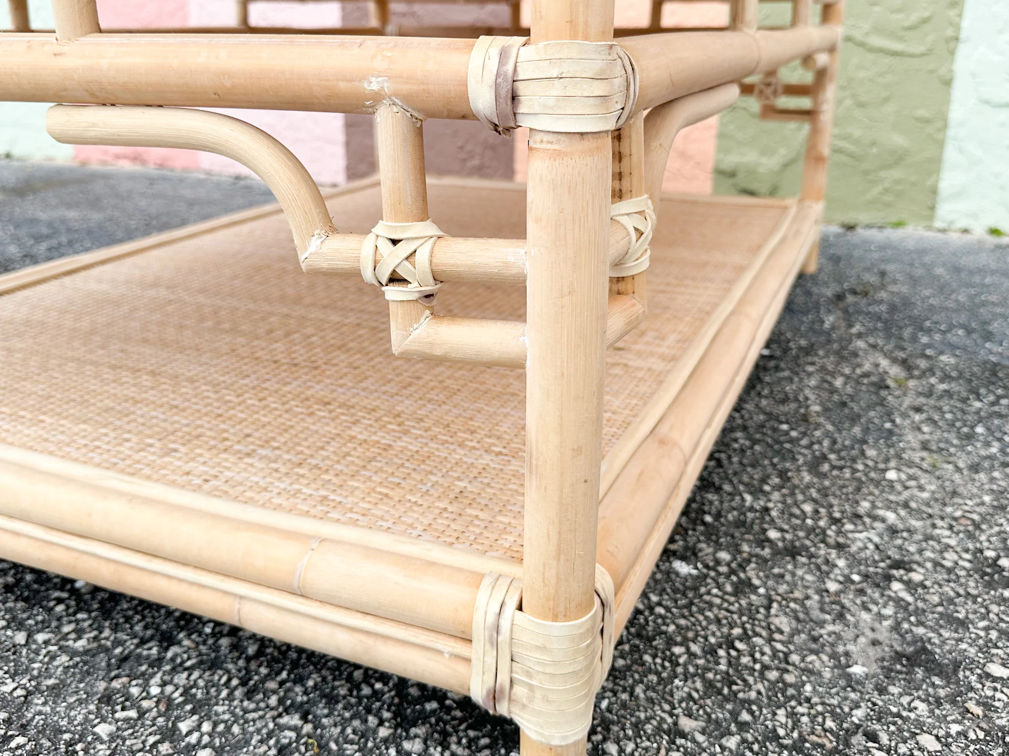 Kips Bay Pagoda Rattan Coffee Table - Image 10