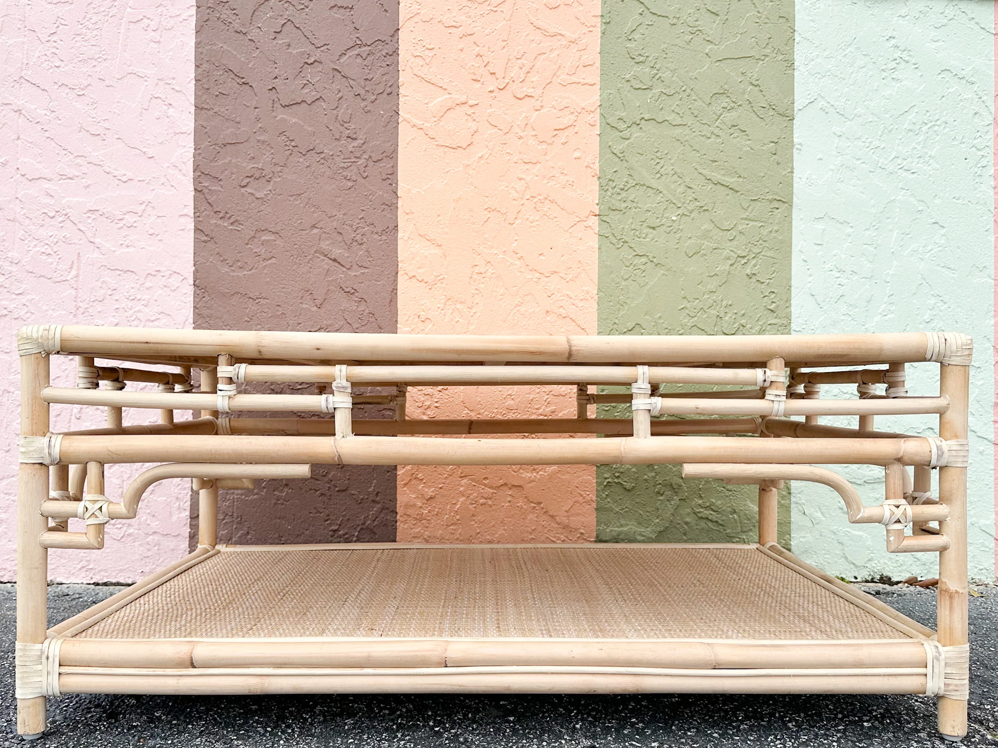 Kips Bay Pagoda Rattan Coffee Table - Image 3