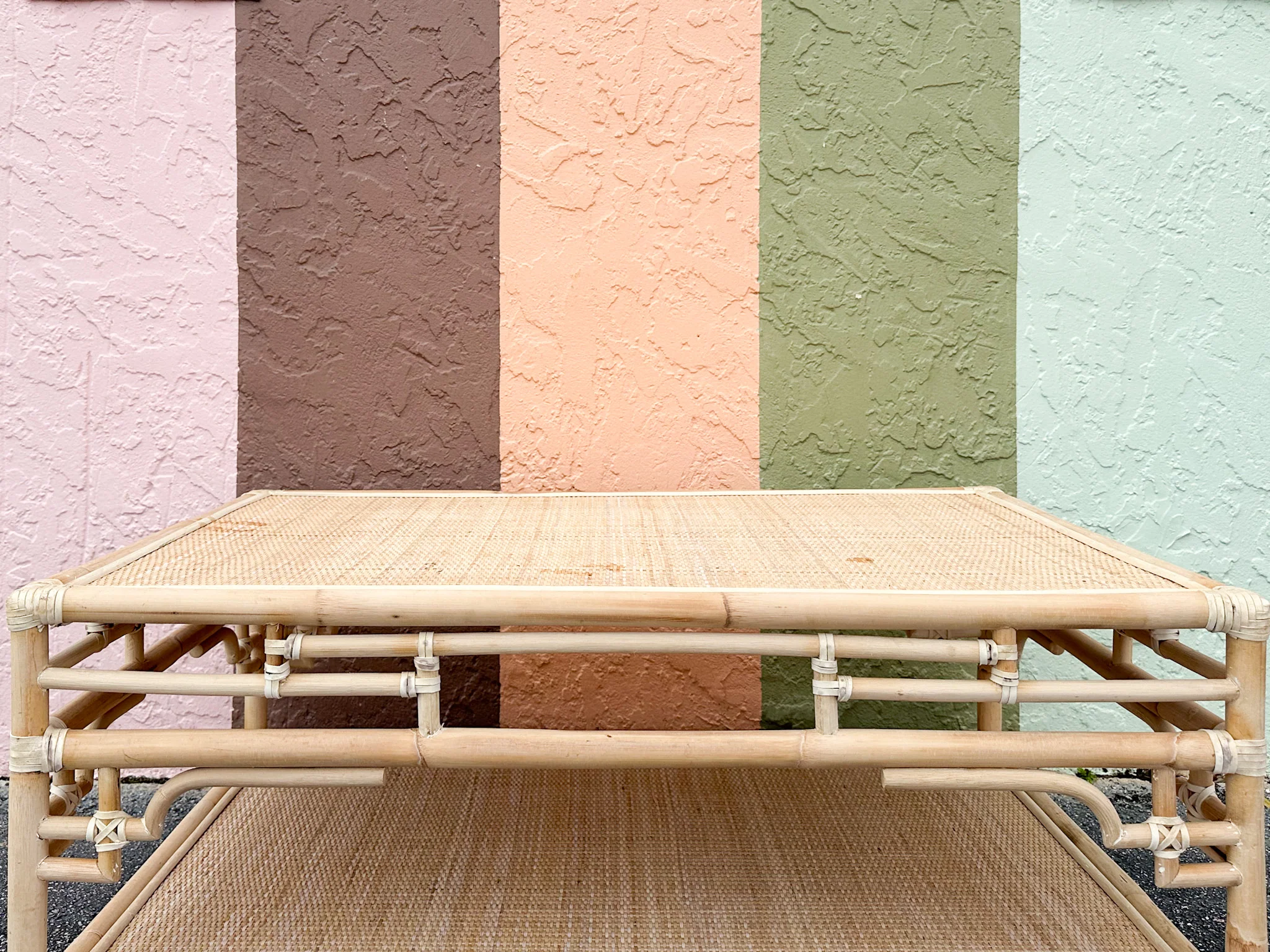 Kips Bay Pagoda Rattan Coffee Table - Image 5