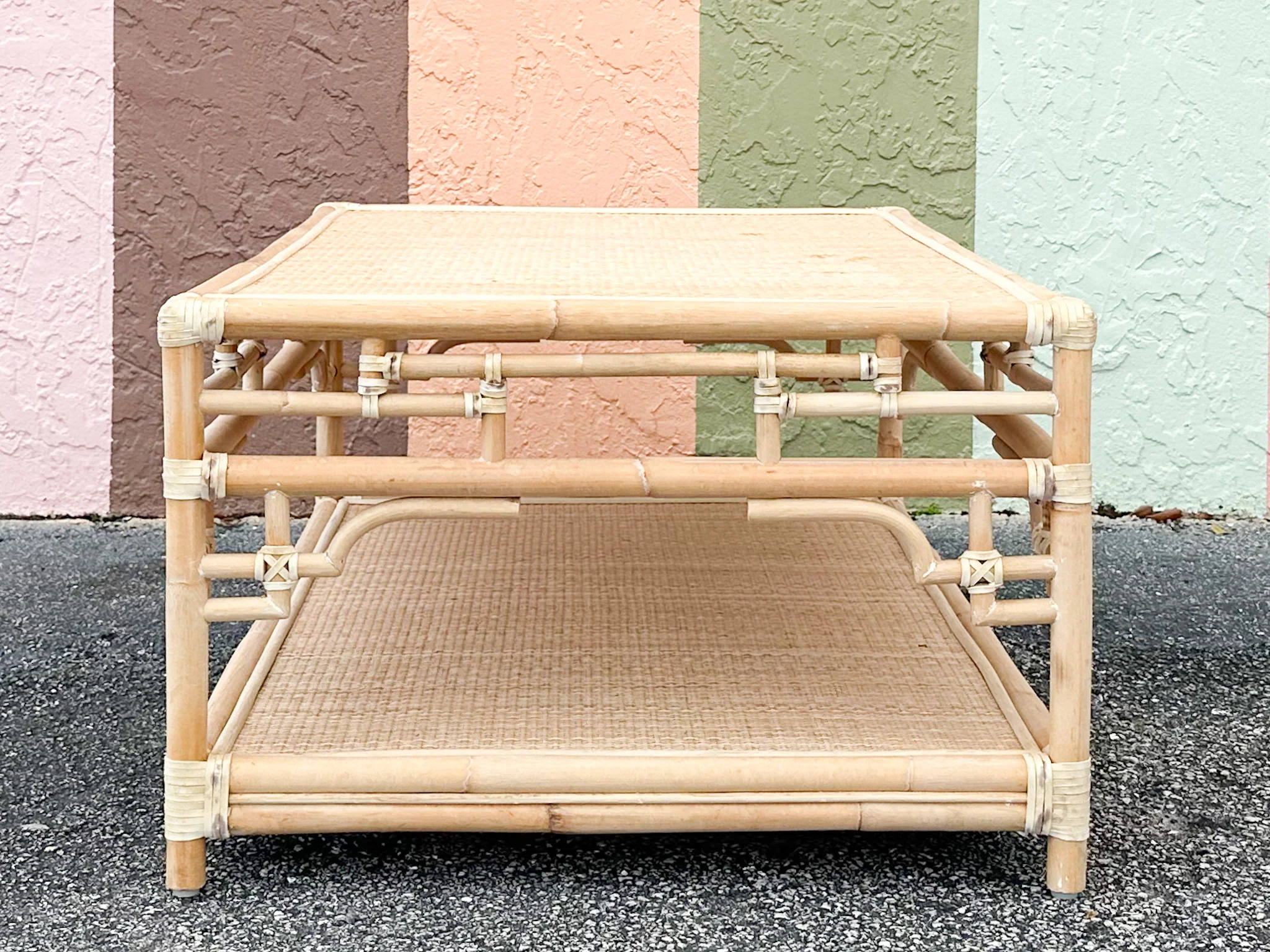Kips Bay Pagoda Rattan Coffee Table - Image 6