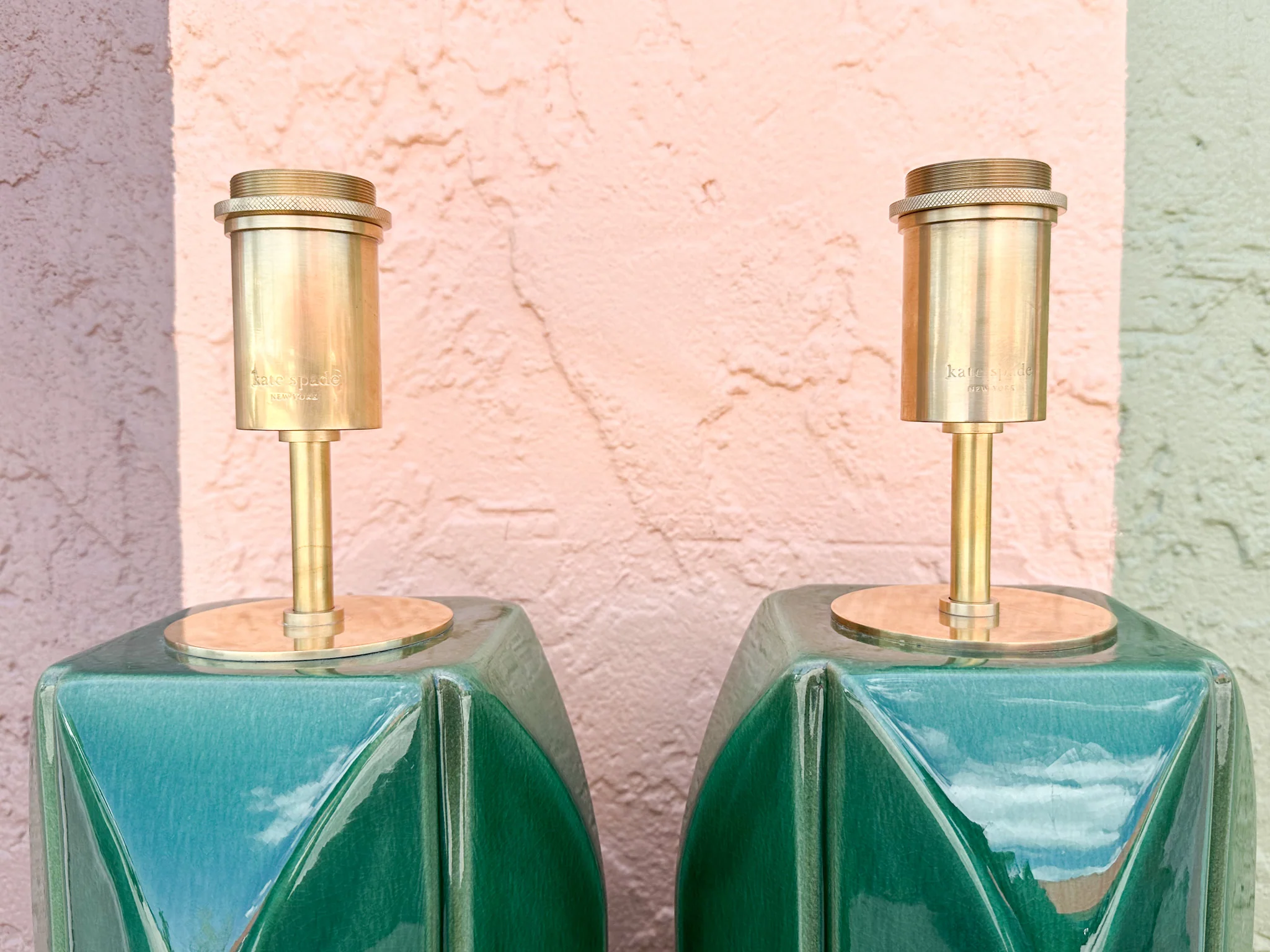 Kips Bay Show House Modern Gorg Green Lamps - Image 5