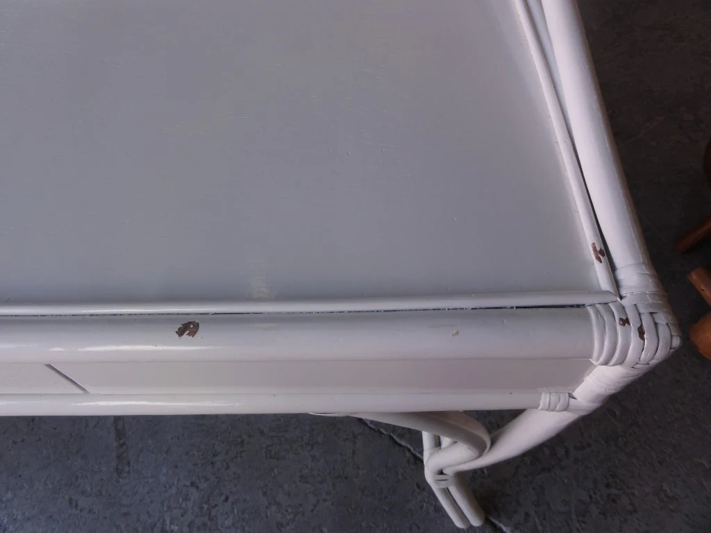 Lacquered Rattan Writing Desk - Image 3