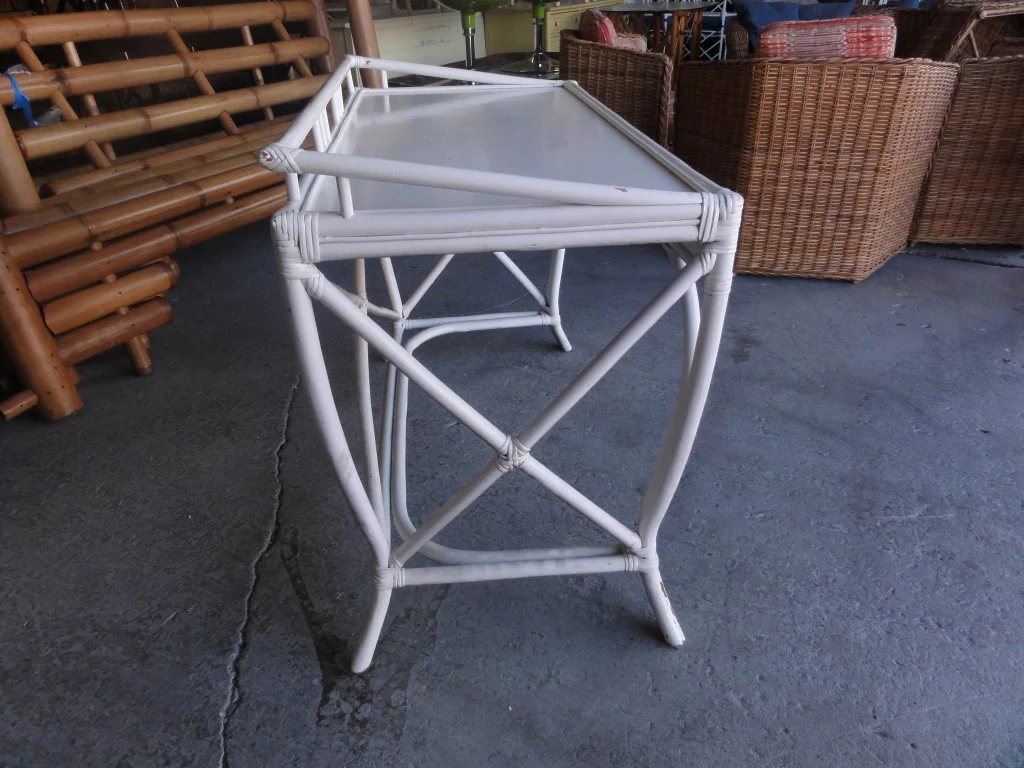 Lacquered Rattan Writing Desk - Image 4
