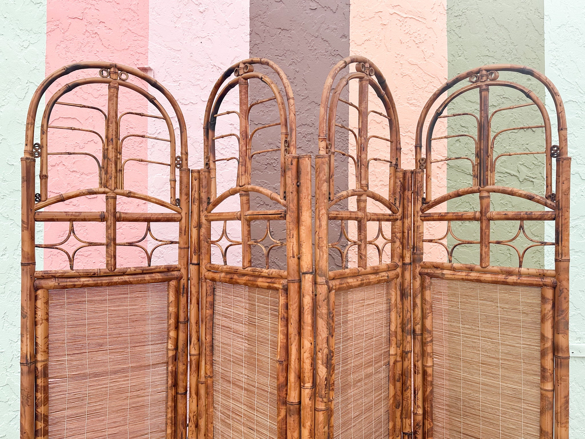Large Brighton Style Rattan Screen - Image 2
