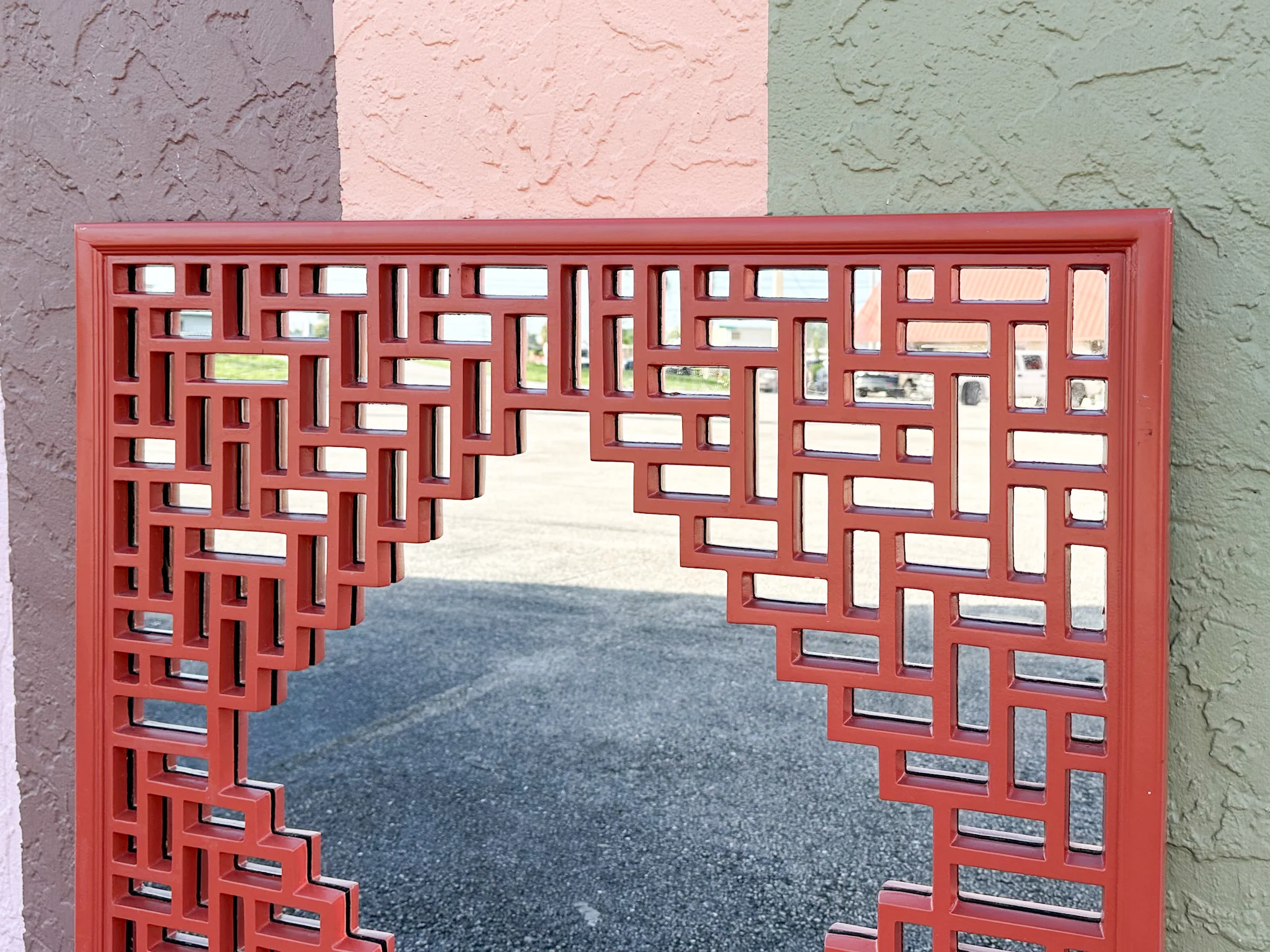 Large Fab Coral Fretwork Mirror - Image 3