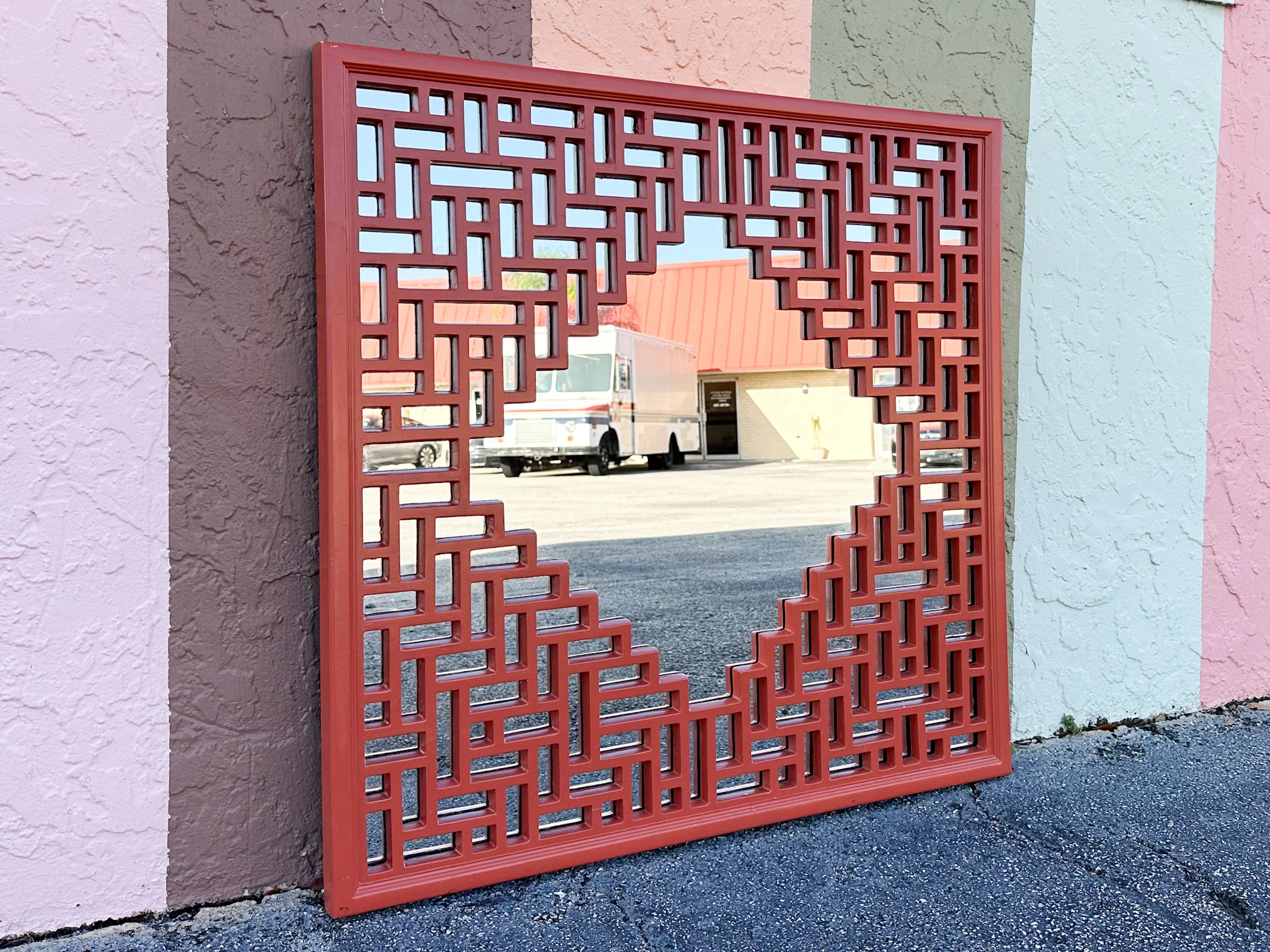 Large Fab Coral Fretwork Mirror - Image 5