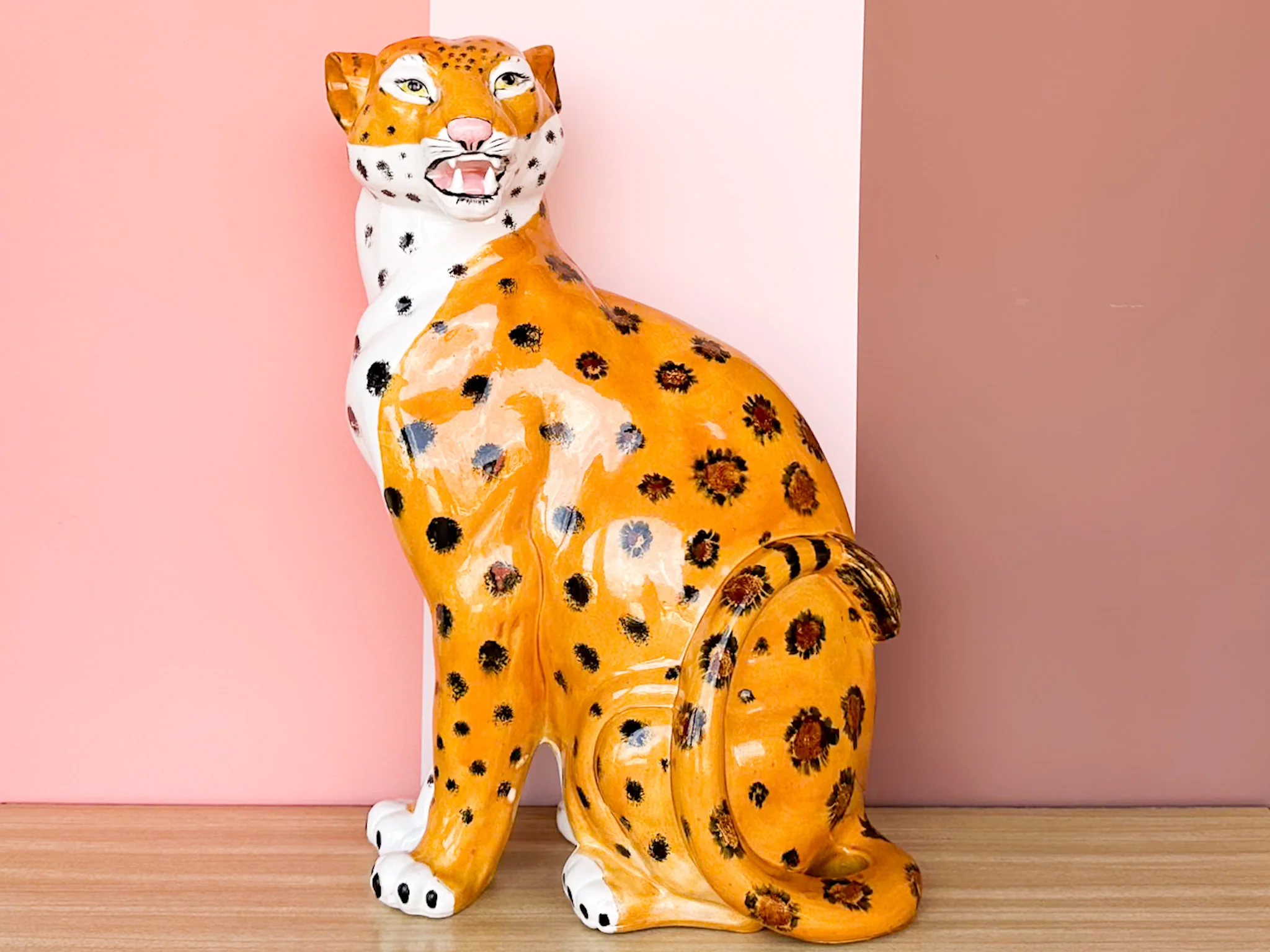 Large Fierce Ceramic Leopard - Image 4