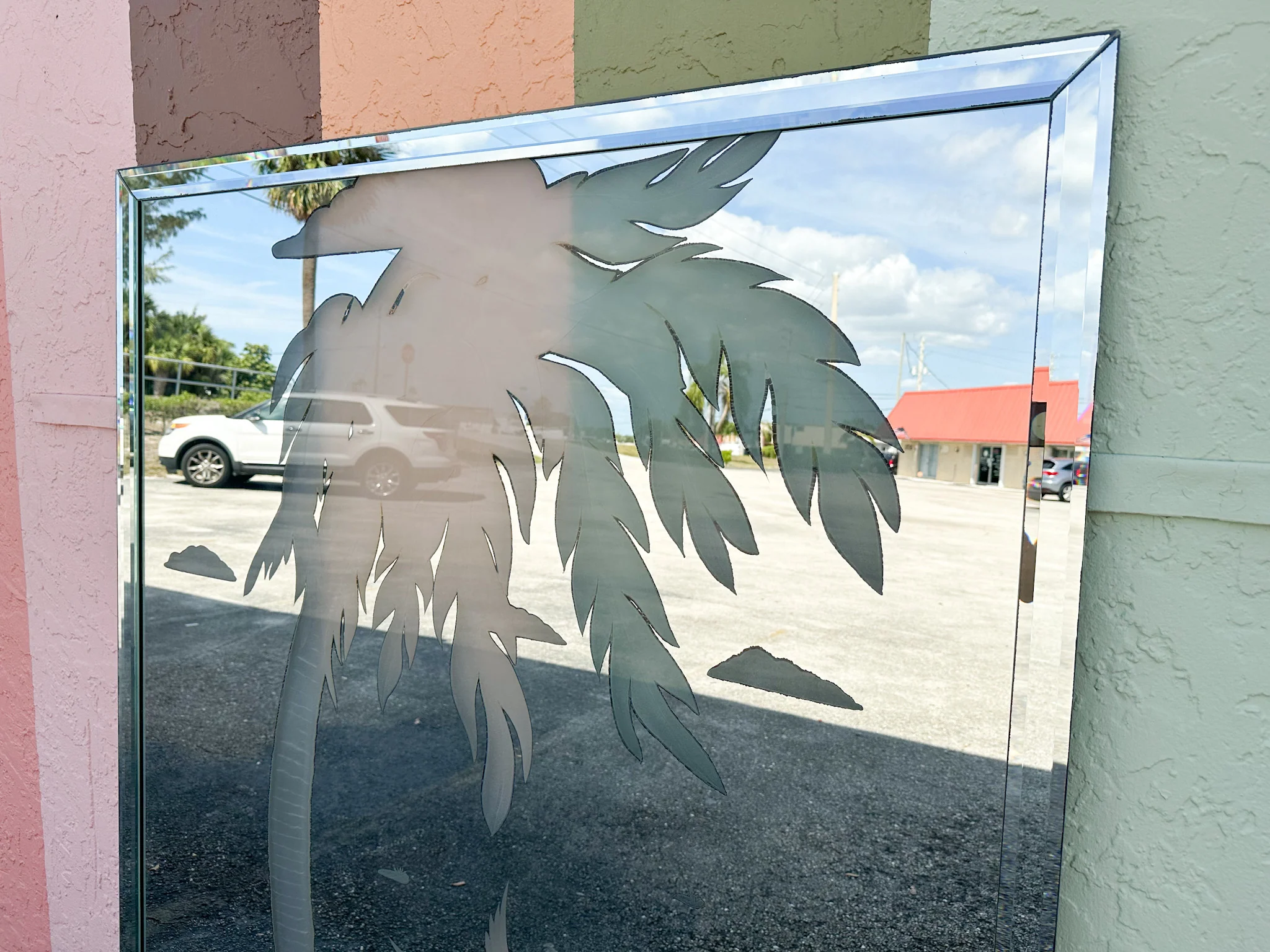 Large Heron and Palm Mirror - Image 2
