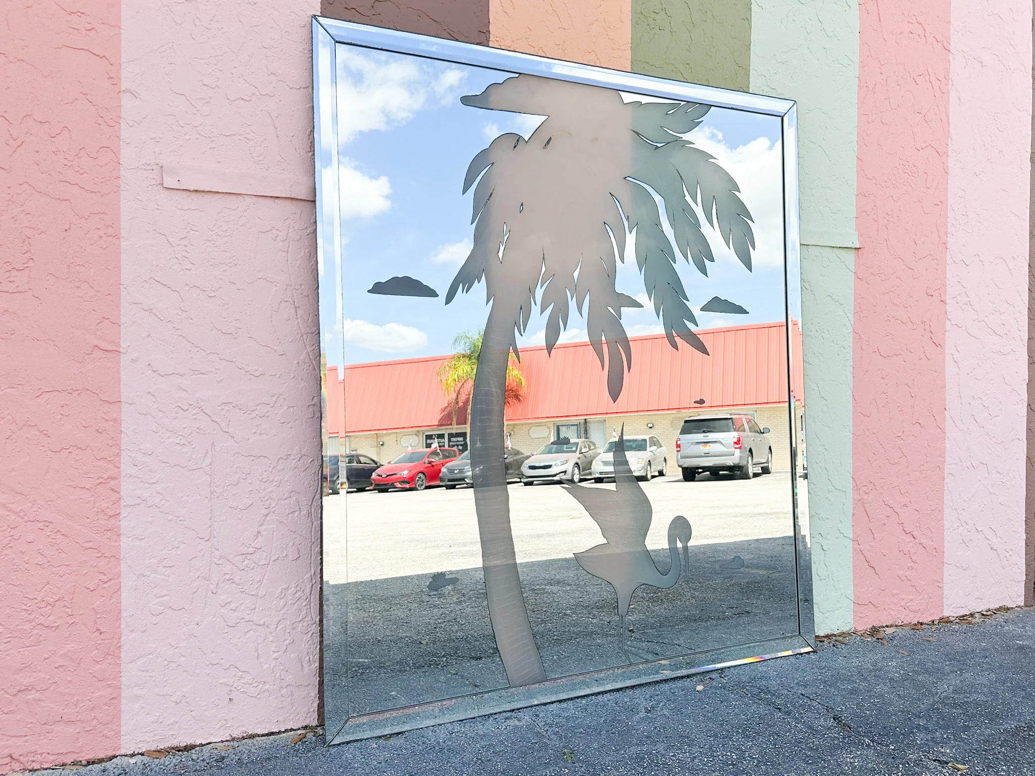 Large Heron and Palm Mirror - Image 5
