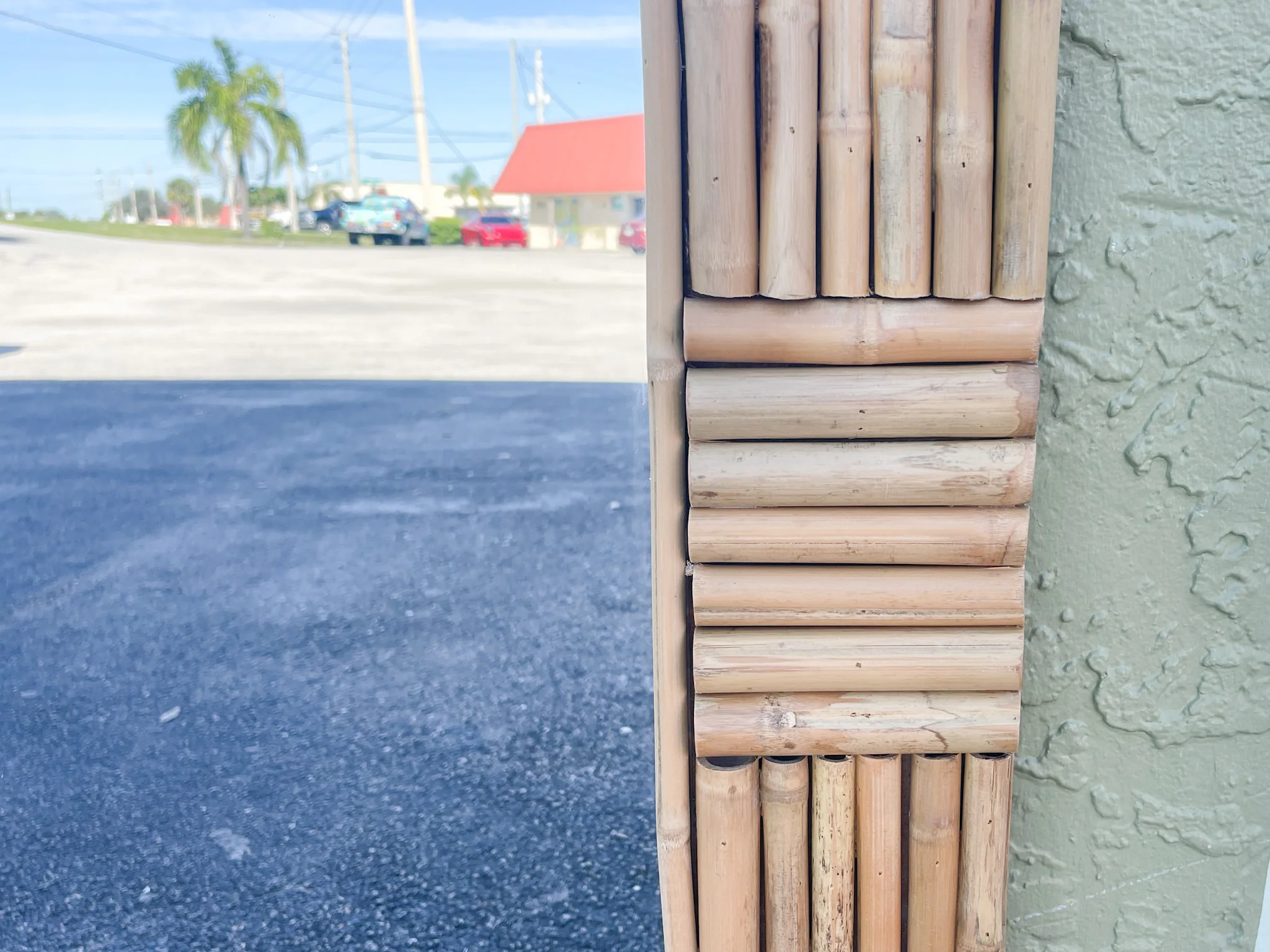 Large Island Style Bamboo Mirror - Image 11