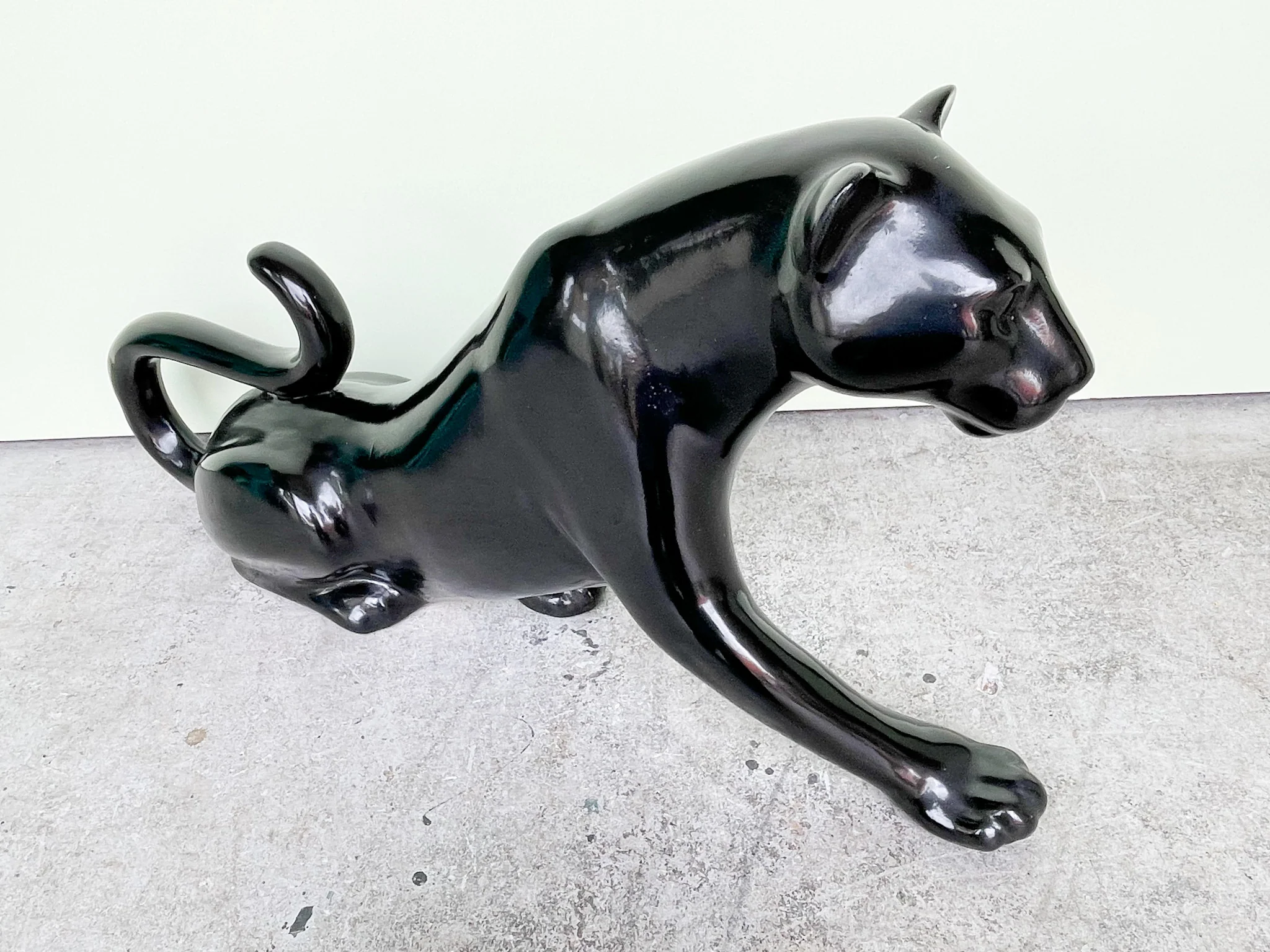 Large Old Florida Ceramic Panther - Image 3