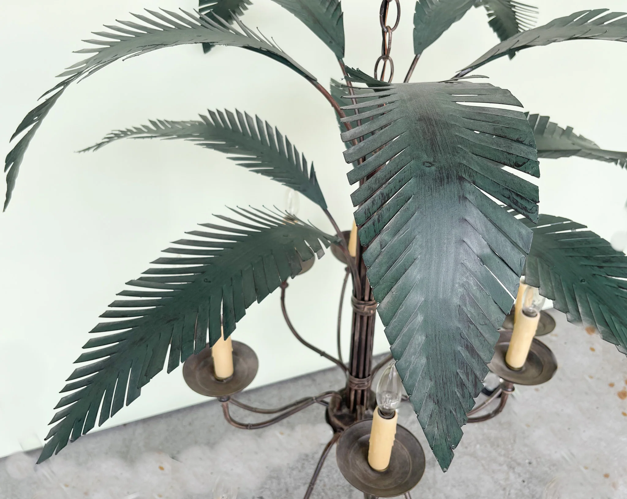 Large Palm Leaf Chandelier - Image 2