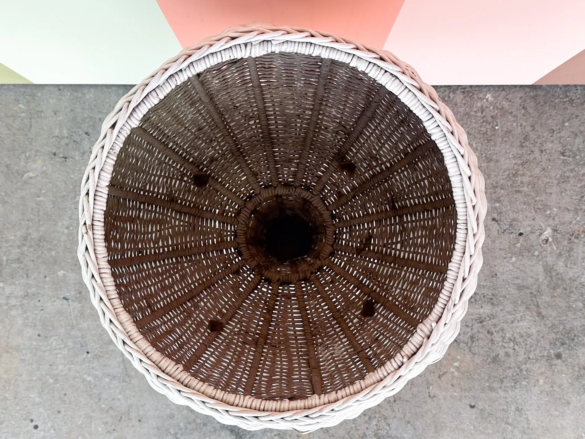 Large Wicker Plant Stand - Image 7