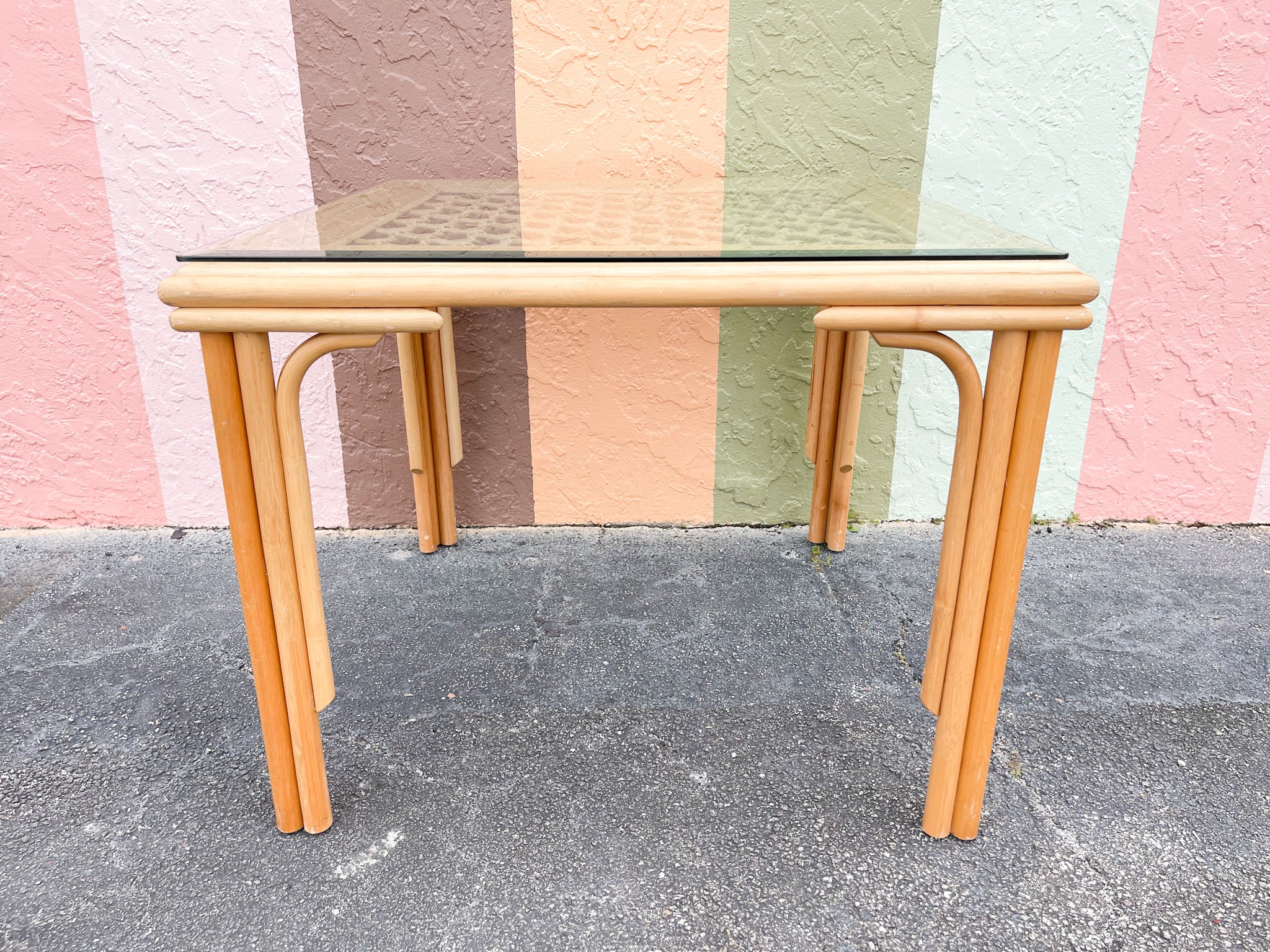 Lattice Love Honey Rattan Dining Table Set - Image 3