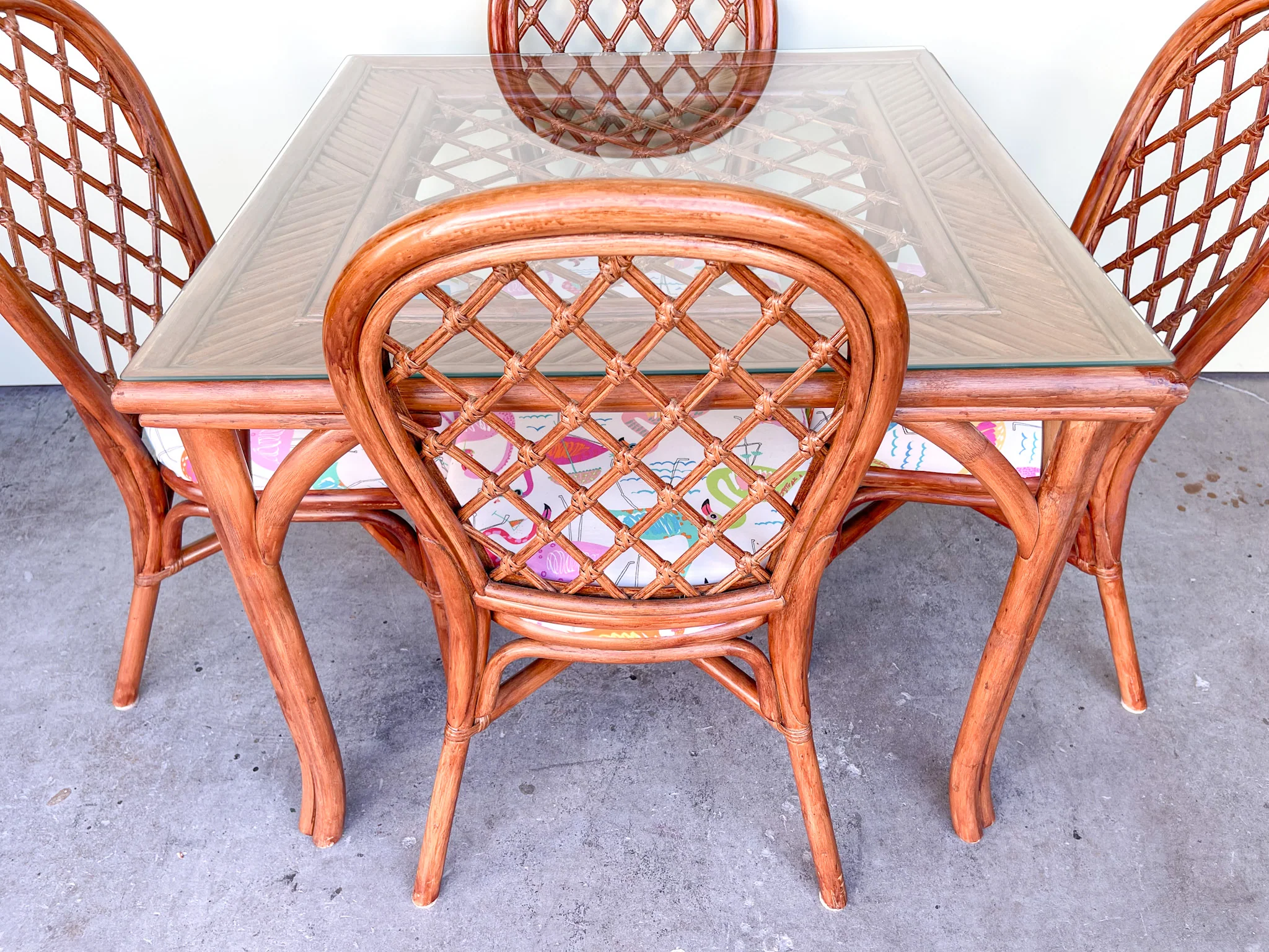Lattice Love Rattan Dining Set - Image 2