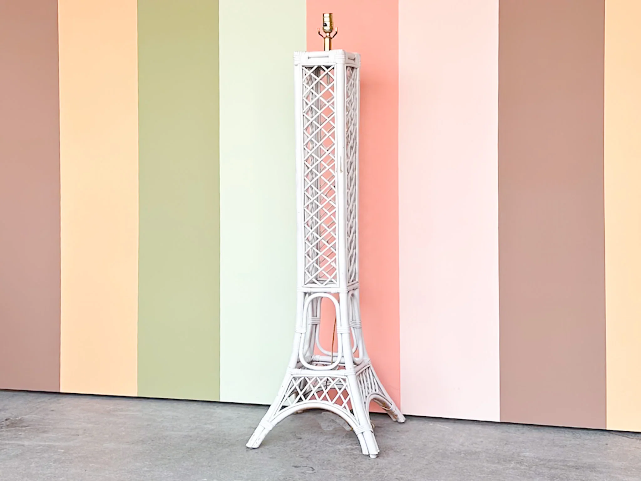 Lattice Rattan Floor Lamp - Image 2