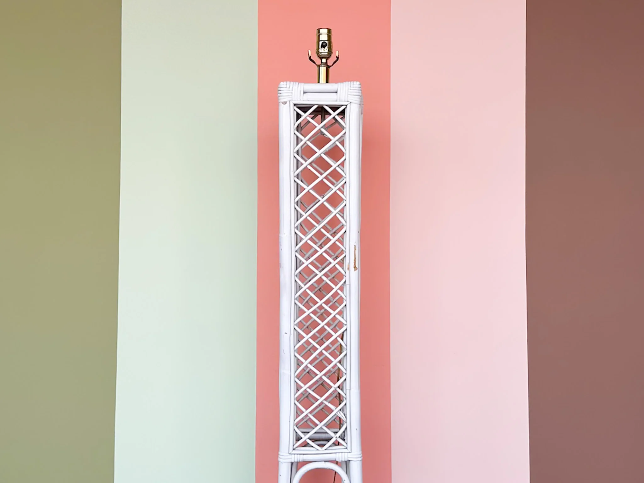 Lattice Rattan Floor Lamp - Image 3