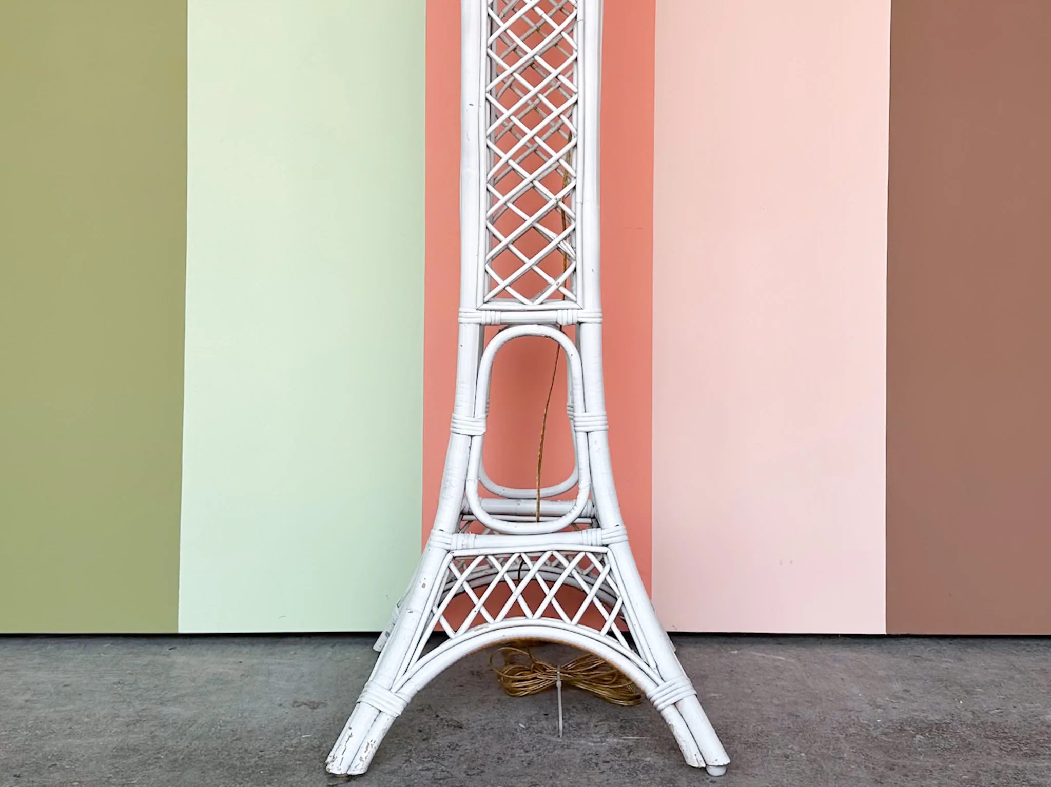 Lattice Rattan Floor Lamp - Image 4