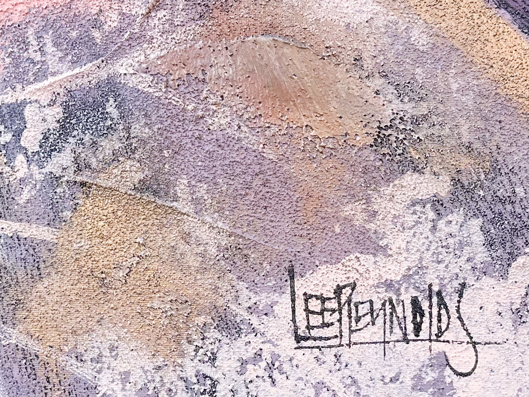 Lee Reynolds Signed Palm Painting - Image 6