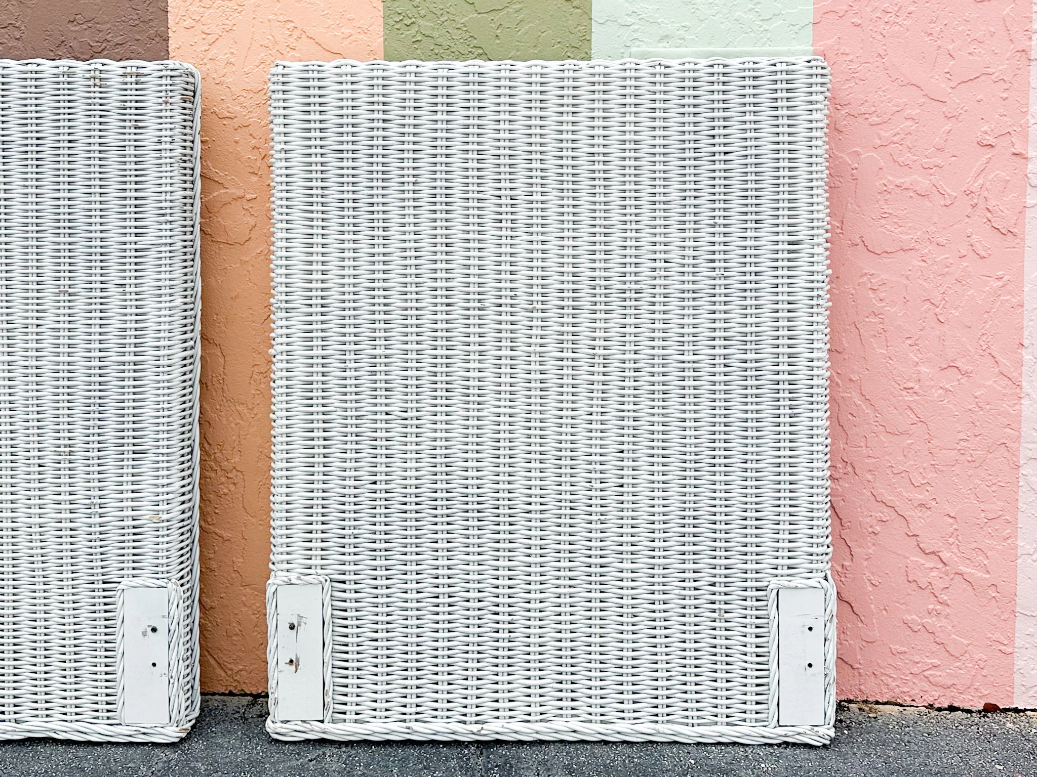 Warehouse Wednesday Sale: Pair of Tall Rattan Twin Headboards - Image 3