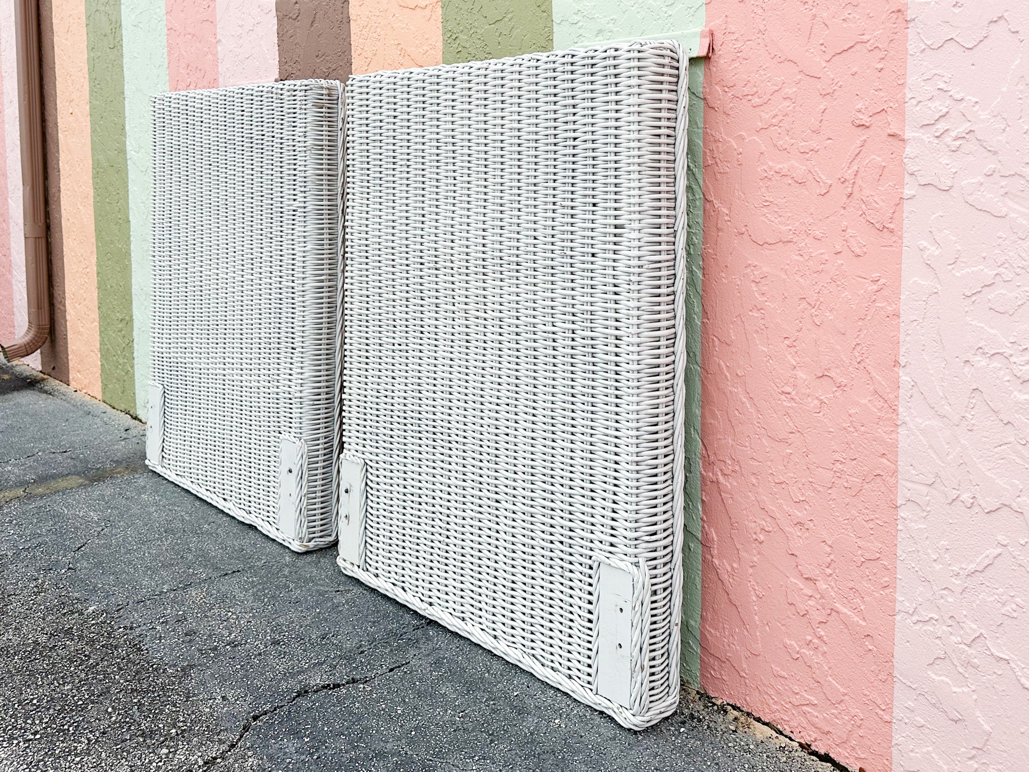 Warehouse Wednesday Sale: Pair of Tall Rattan Twin Headboards - Image 5