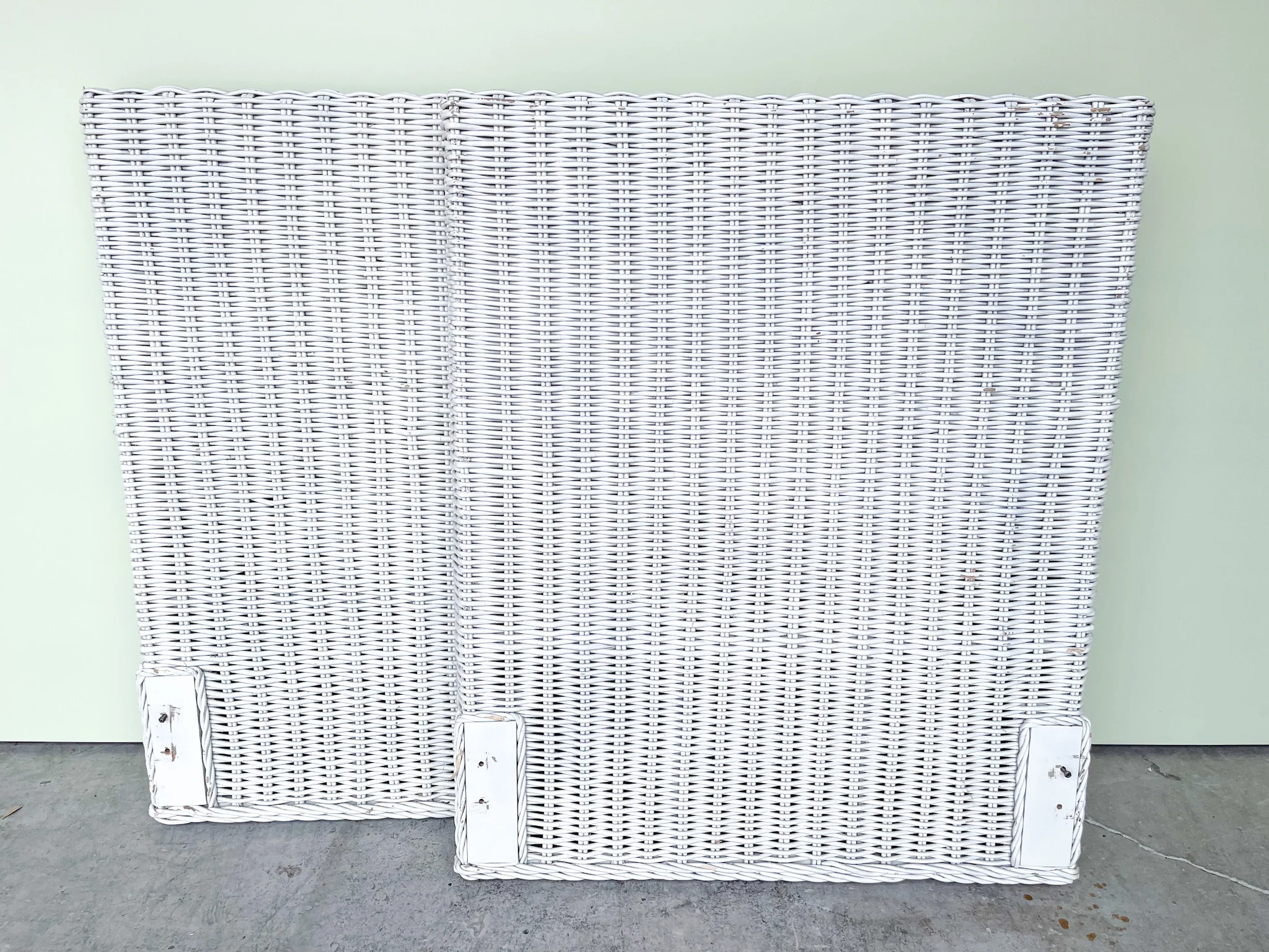 Warehouse Wednesday Sale: Pair of Tall Rattan Twin Headboards - Image 6