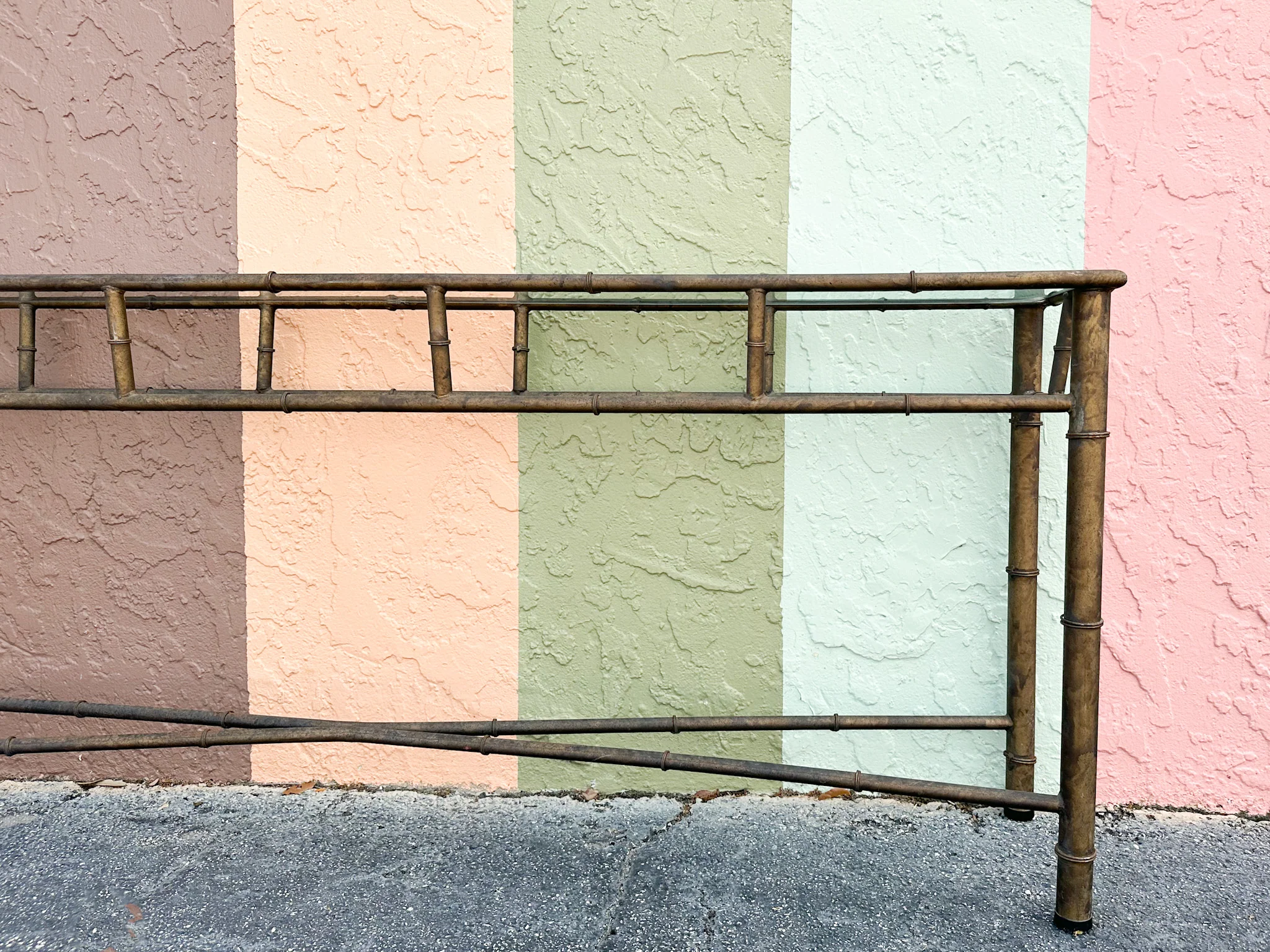 Long Regency Style Faux Bamboo Console - Image 10