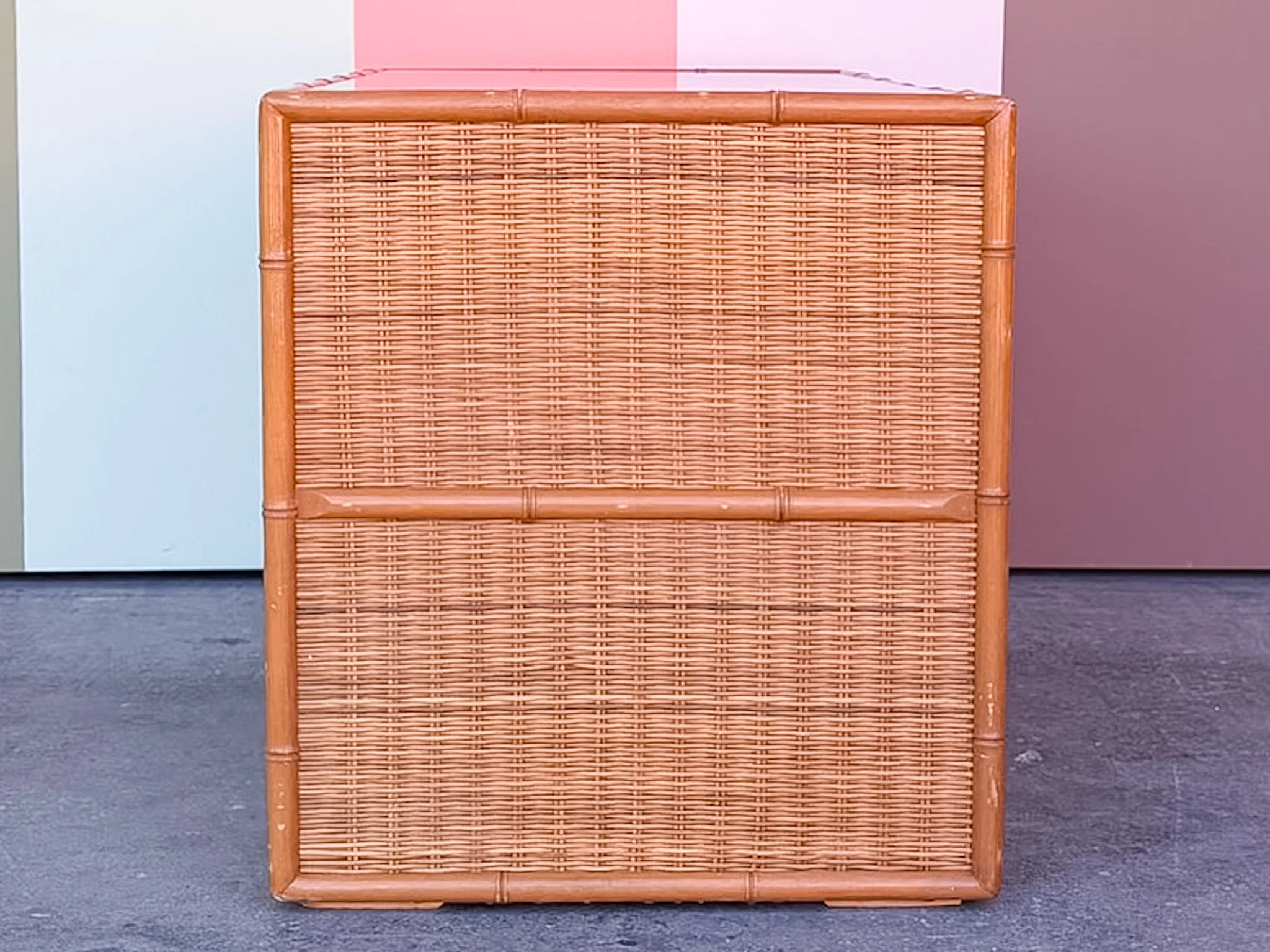 Low Slung Coastal Rattan Chest - Image 5