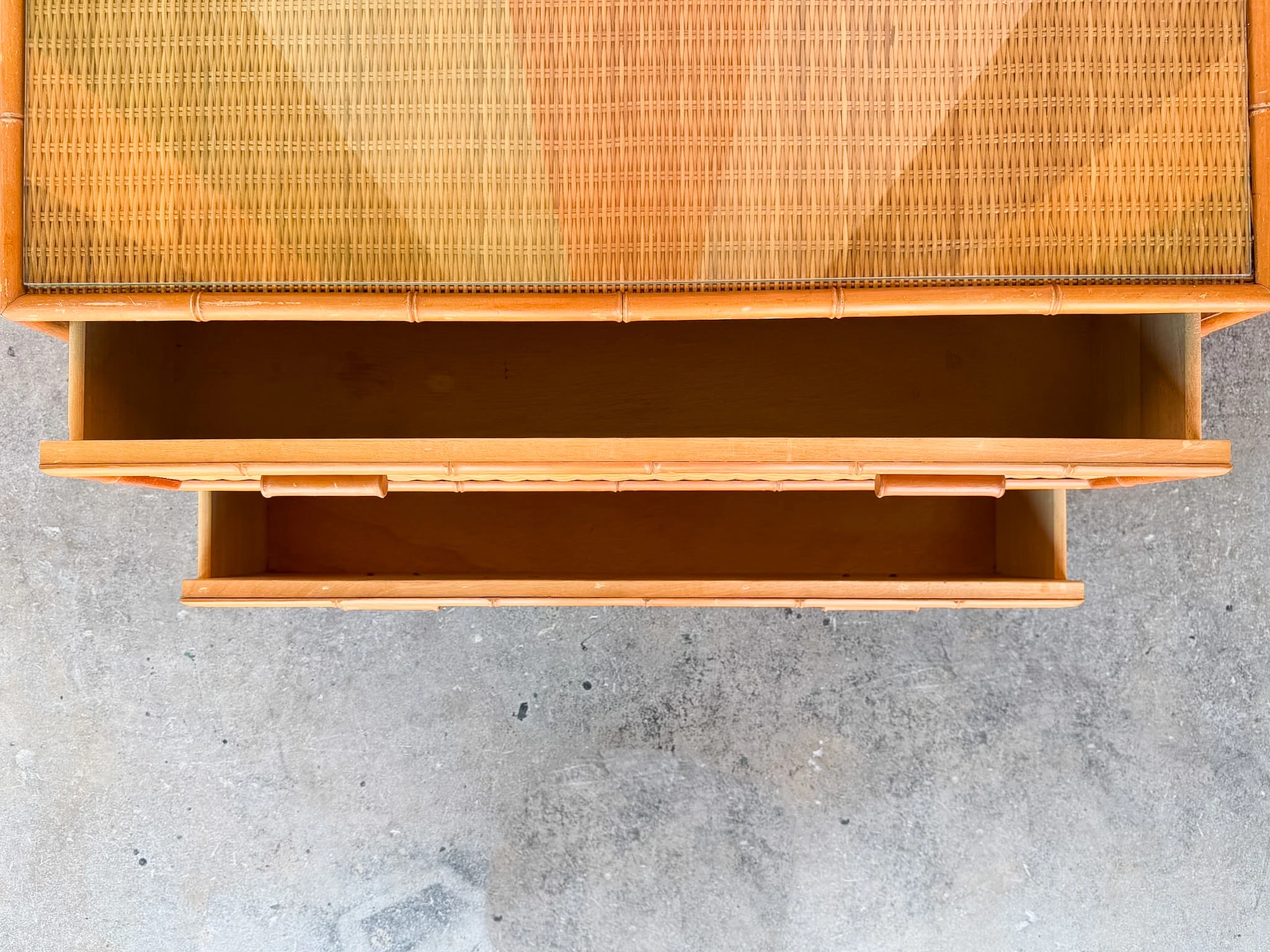Low Slung Coastal Rattan Chest - Image 7