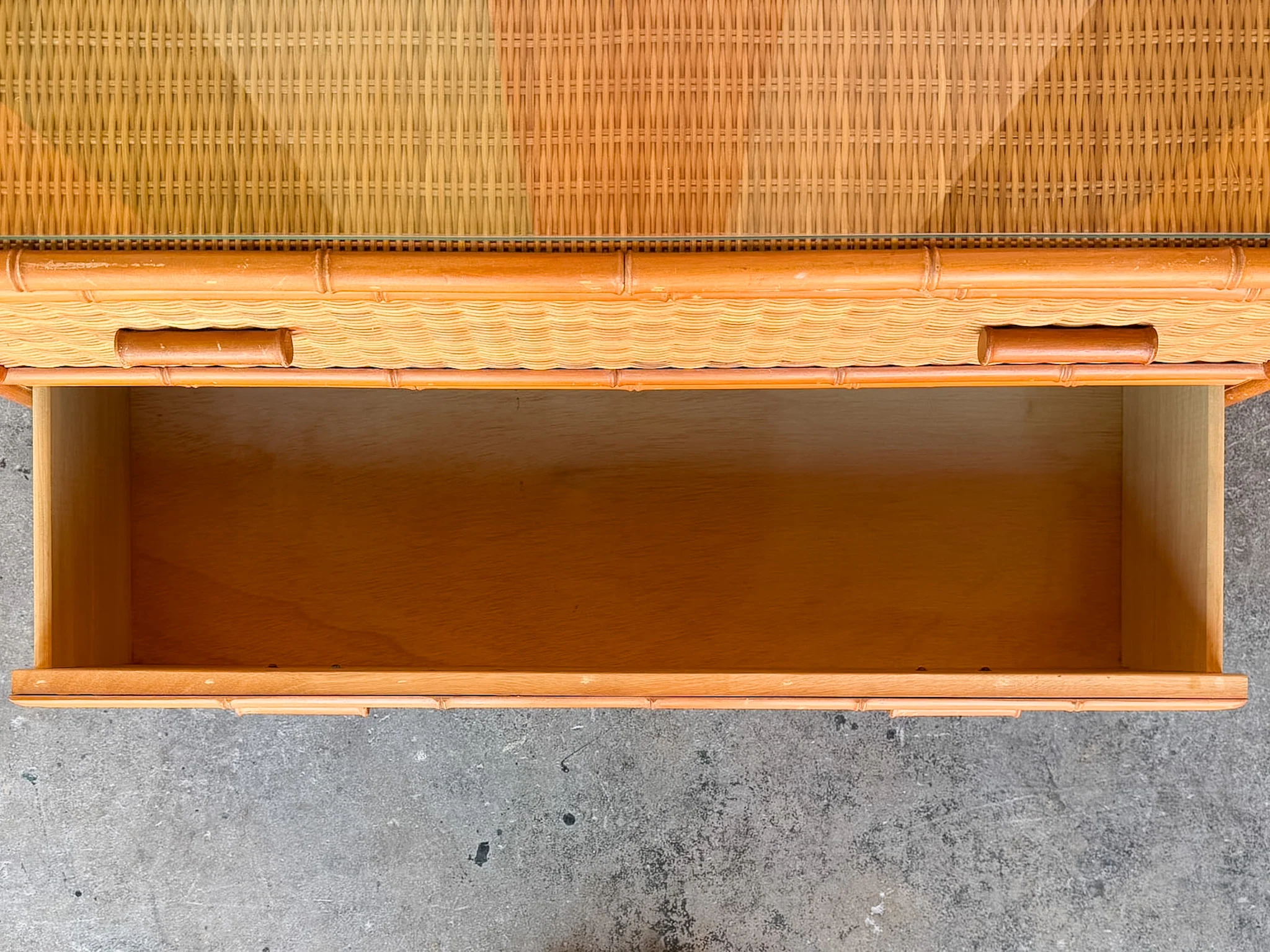 Low Slung Coastal Rattan Chest - Image 8
