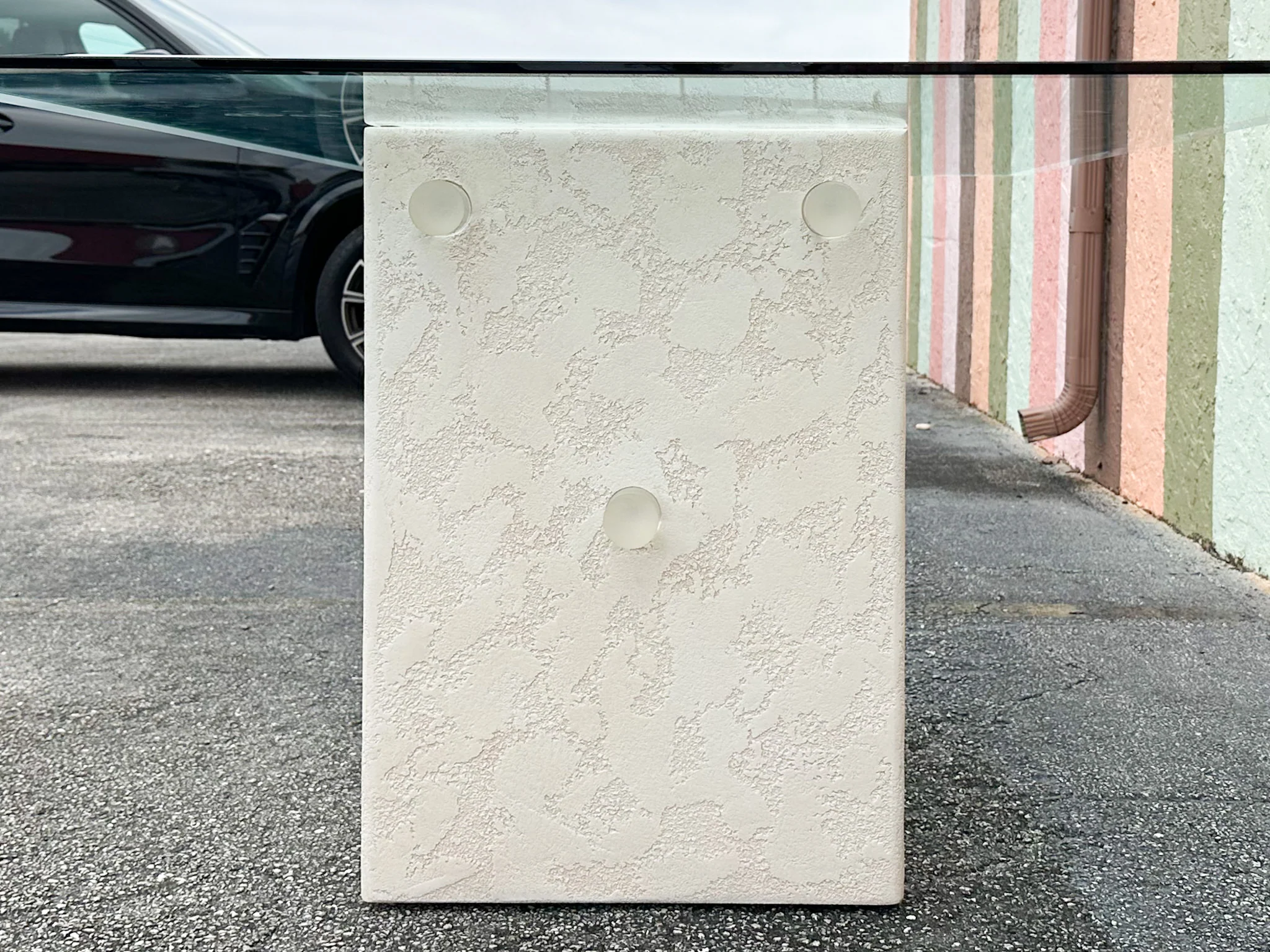 Lucite and Stone Dining Table - Image 4
