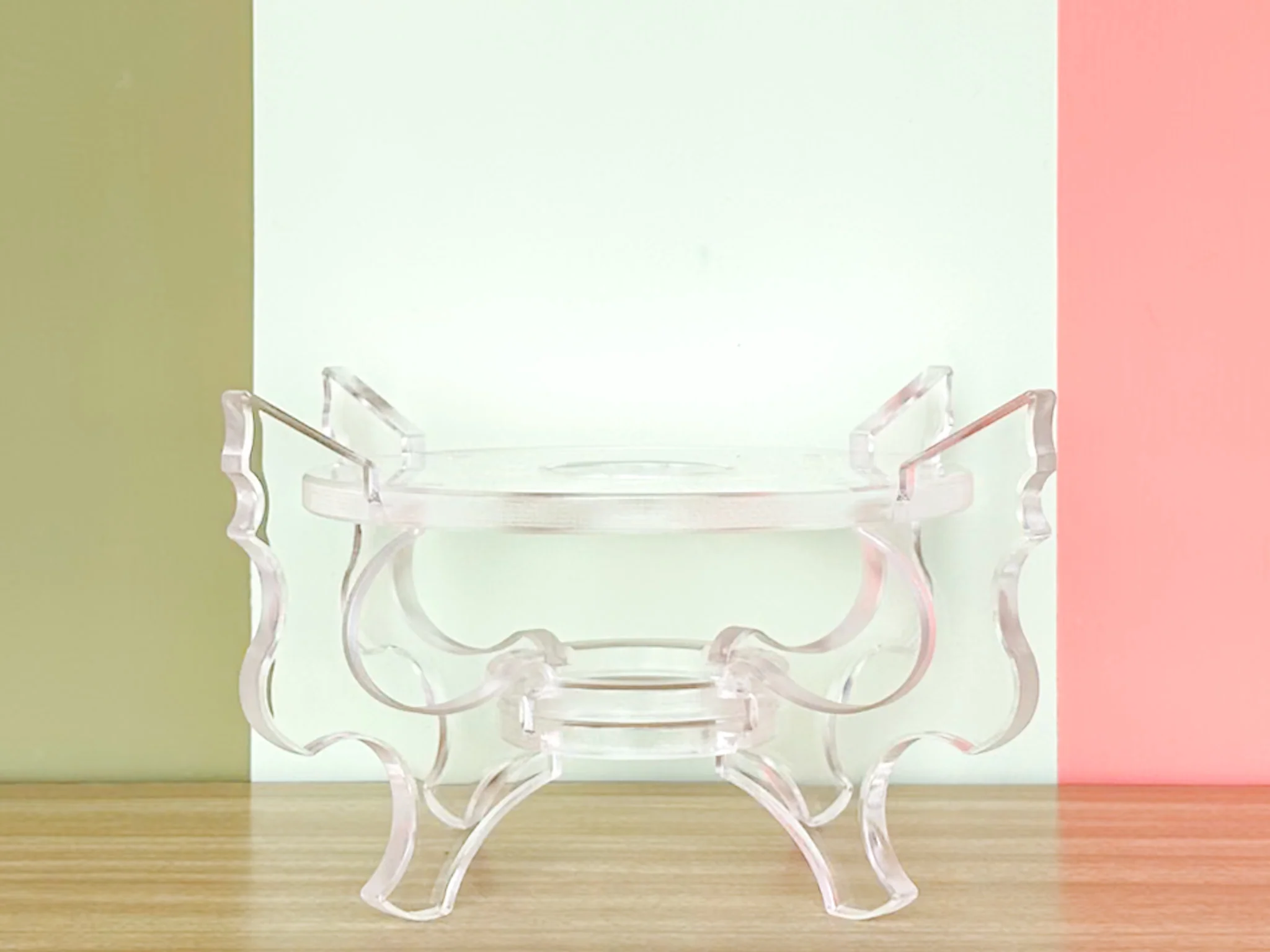 Lucite Cachepot Pedestal