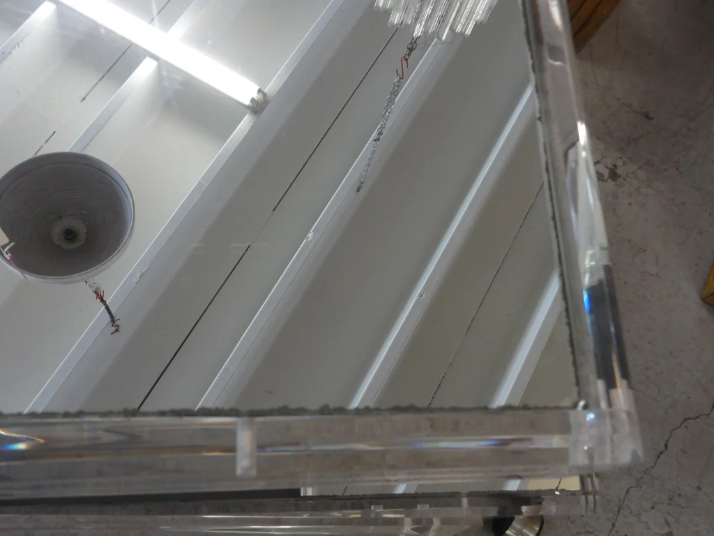 Lucite & Mirror Bar Cart signed VVJ 1978 - Image 3