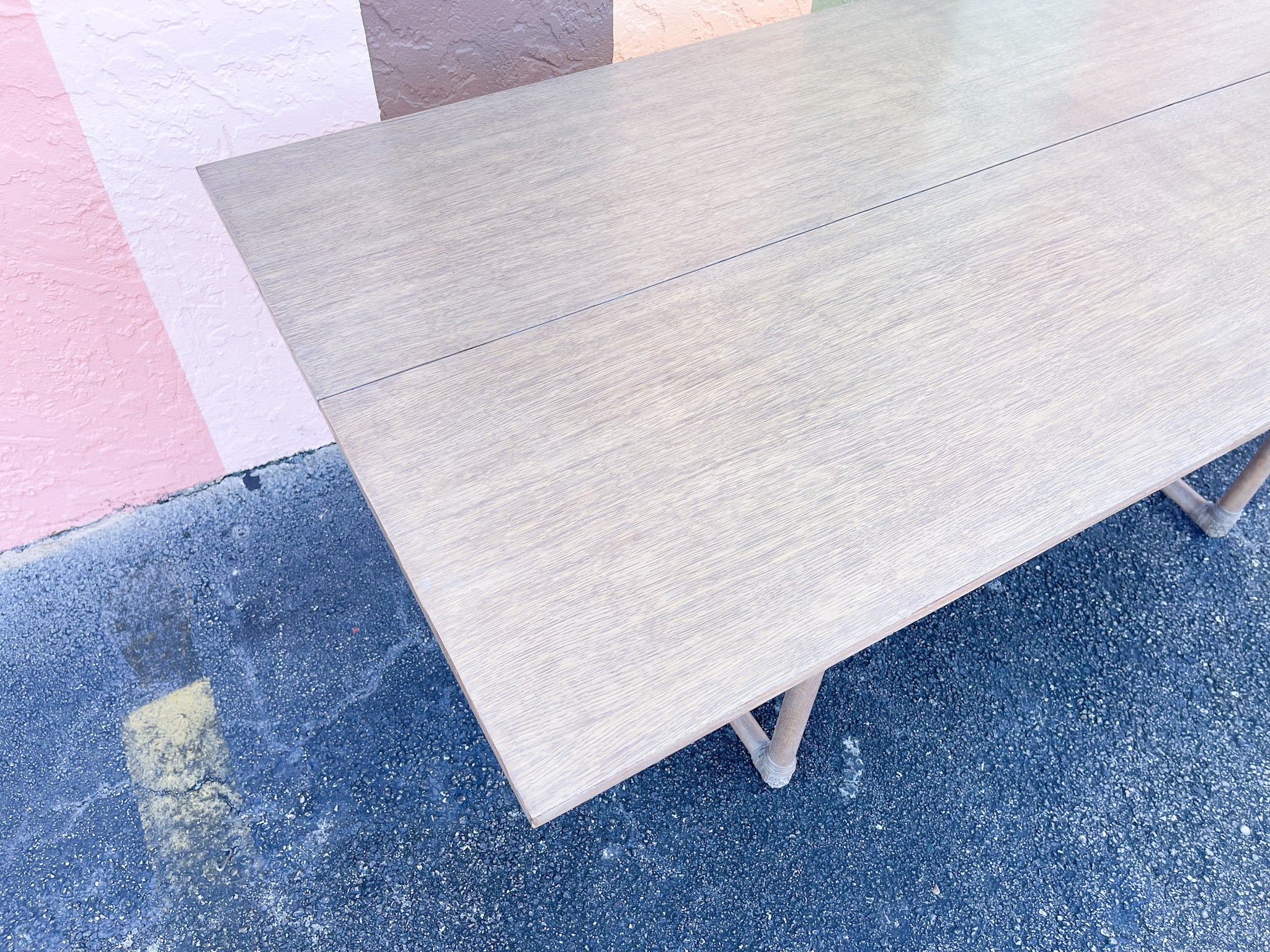 McGuire Flip Top Rattan Table - Image 3